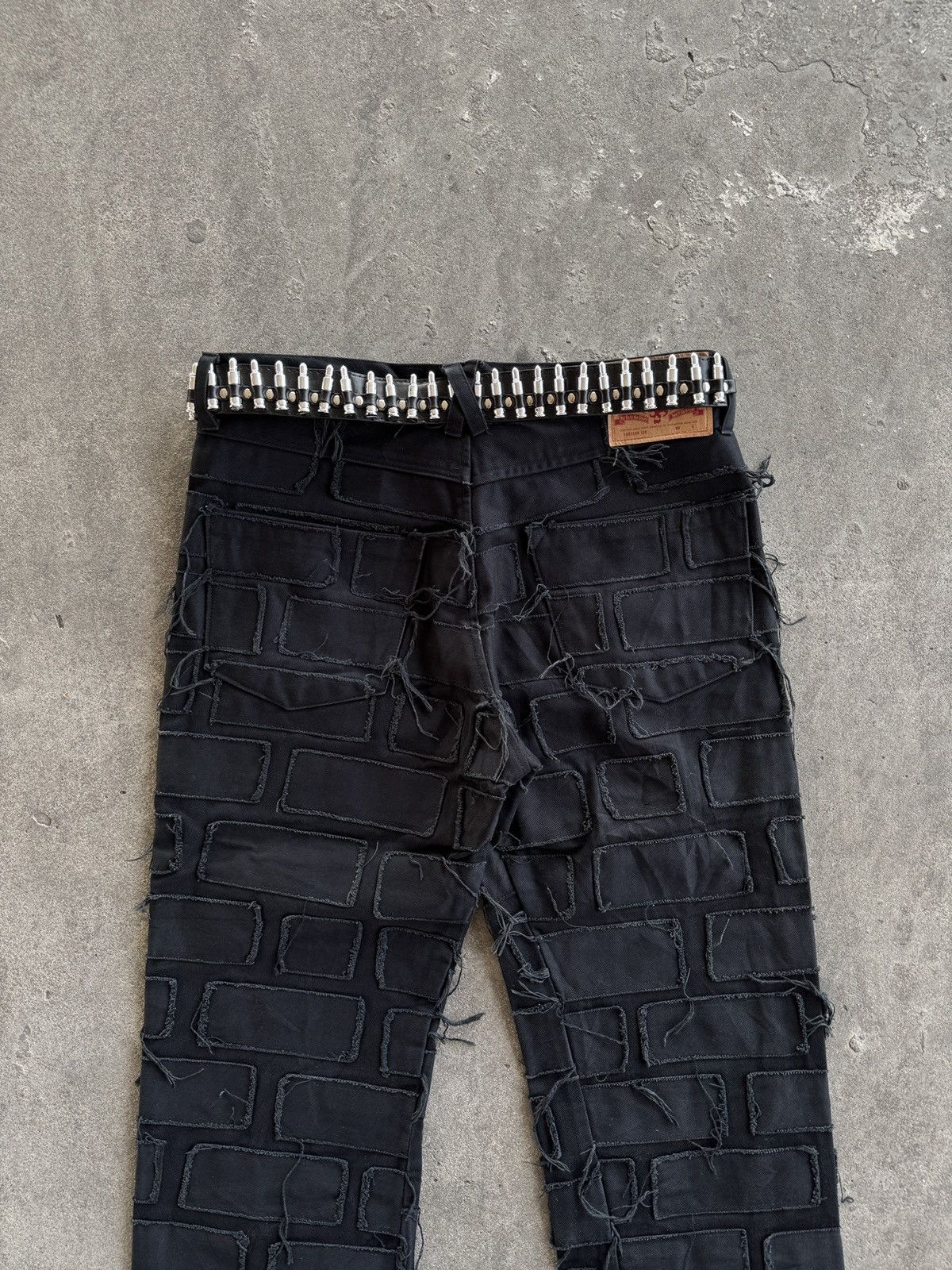 Japanese Brand 🔥Rare Hundred Club Destroy Anarchy Crush Patch Demin Pants Size US 32 / EU 48 - 2 Thumbnail