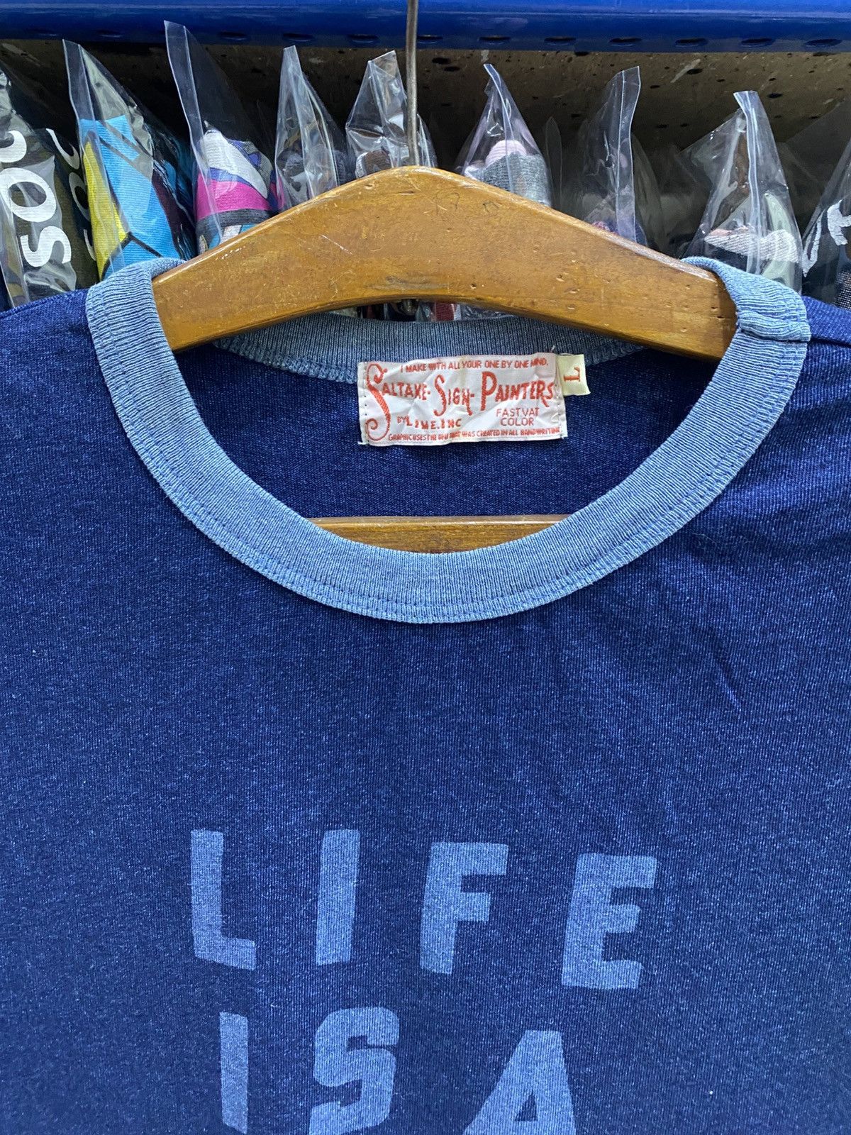 Vintage LIFE IS A JOURNEY RINGER TSHIRT Size US M / EU 48-50 / 2 - 3 Thumbnail