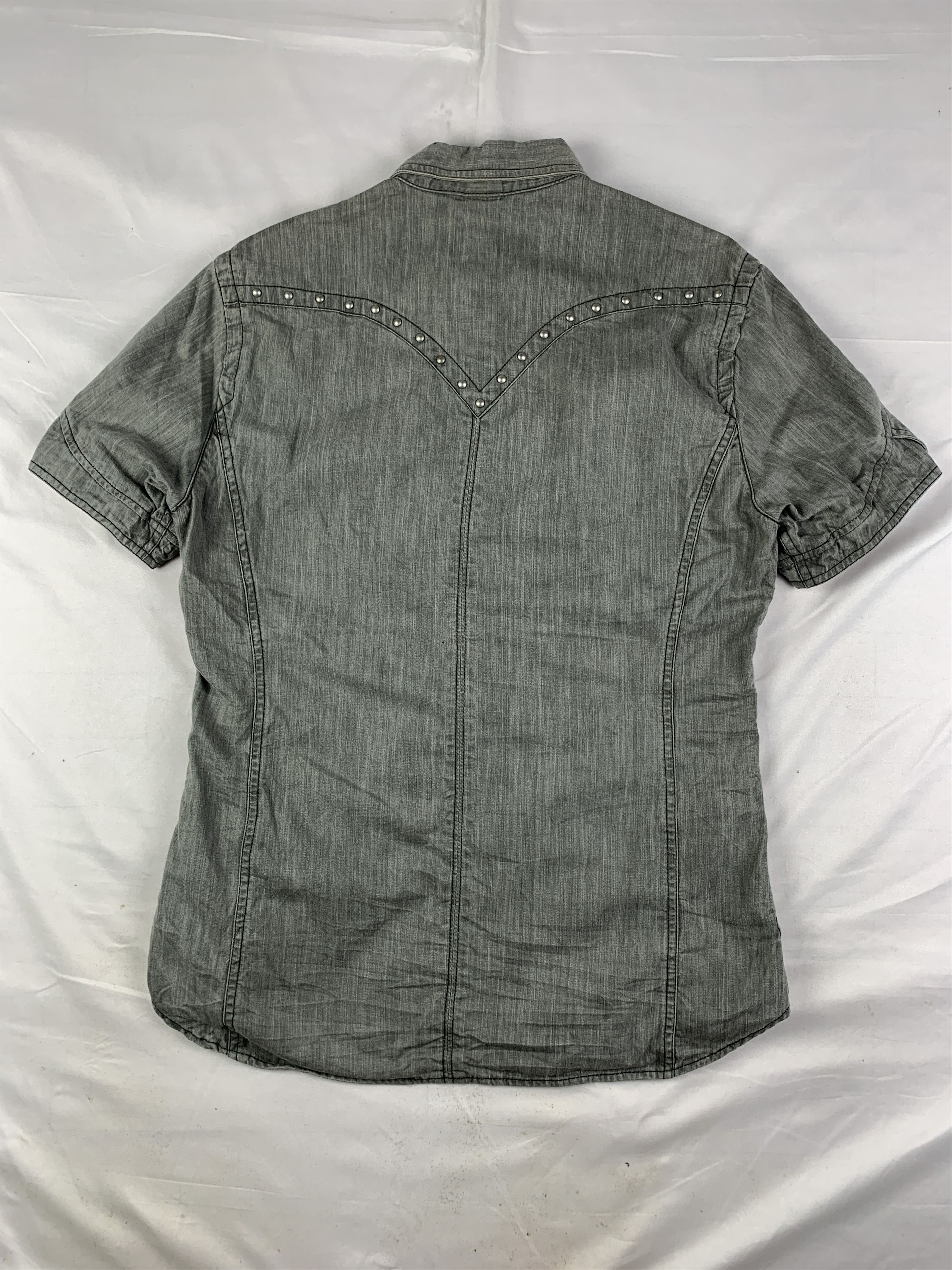 Nicole Club 2000s Nicole Club For Men Studded Snap Shirt (L) Size US L / EU 52-54 / 3 - 2 Thumbnail