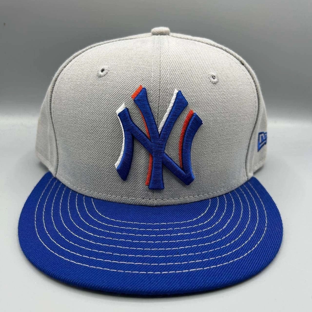 New Era New York Yankees Hat Men 7 3/8 Gray Embroidered Fitted Cap Size ONE SIZE - 1 Thumbnail