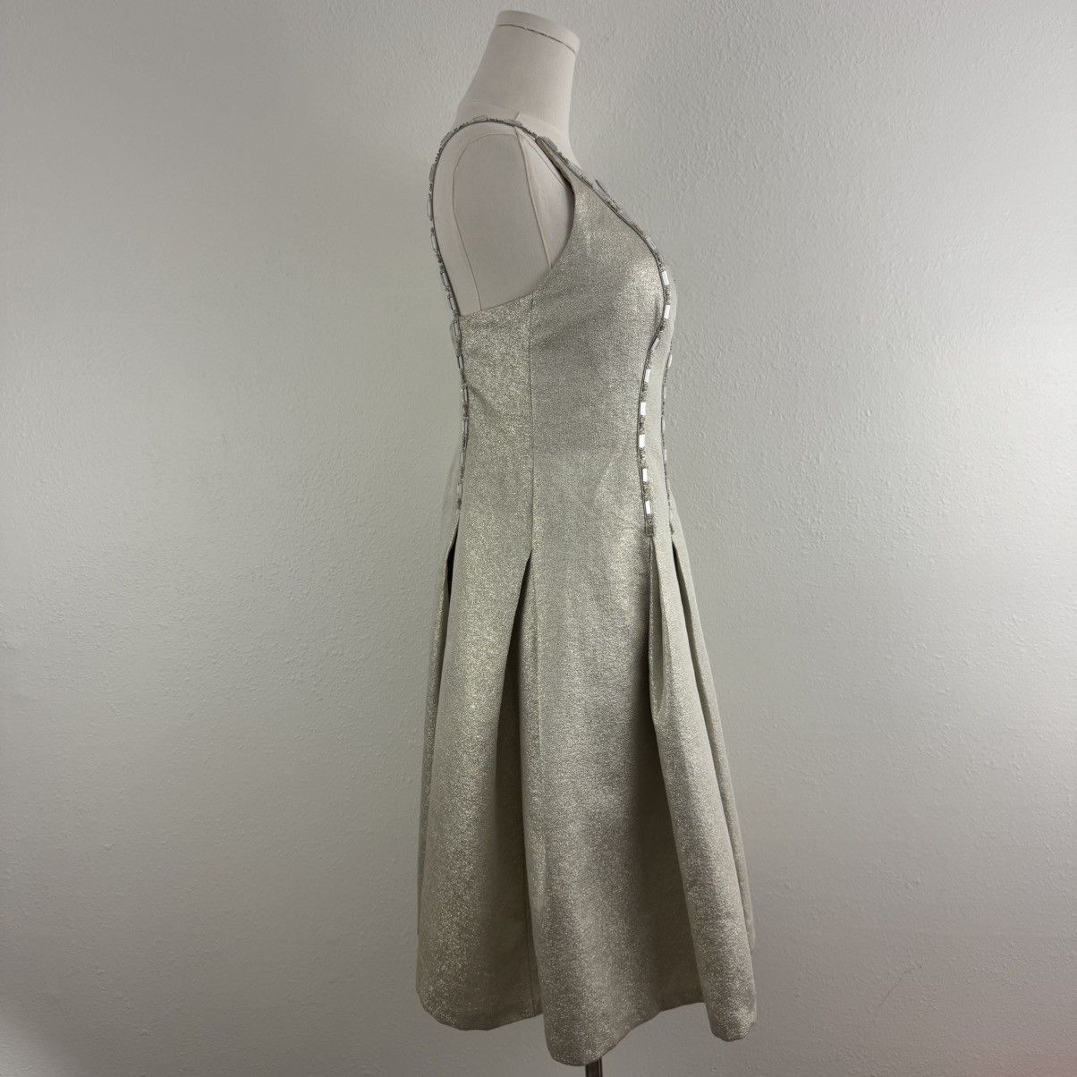 Other AIDAN MATTOX Champagne Shimmer Gemstone Homecoming Dress Size S / US 4 / IT 40 - 4 Thumbnail