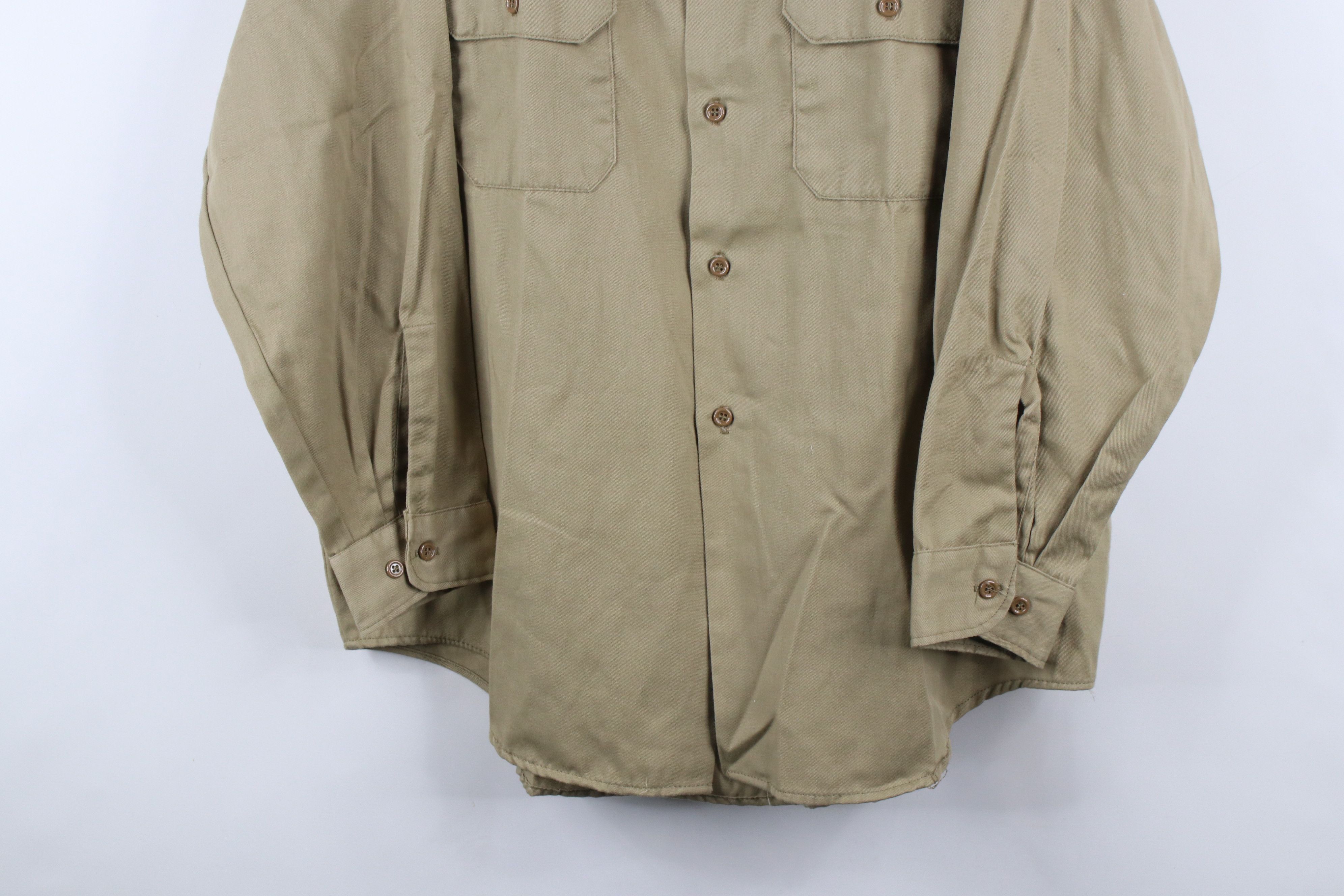 Vintage Vintage 70s Big Mac Workwear Mechanic Button Shirt Beige USA Size US M / EU 48-50 / 2 - 3 Thumbnail