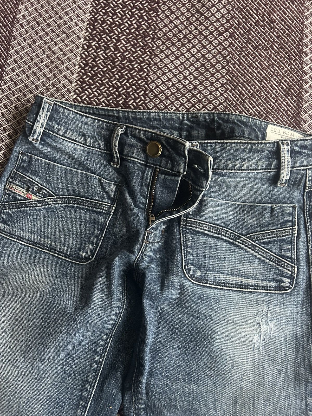 Diesel Vintage Diesel Wenga Washed Denim Jeans Distressed Size W29 Size 29" - 9 Thumbnail