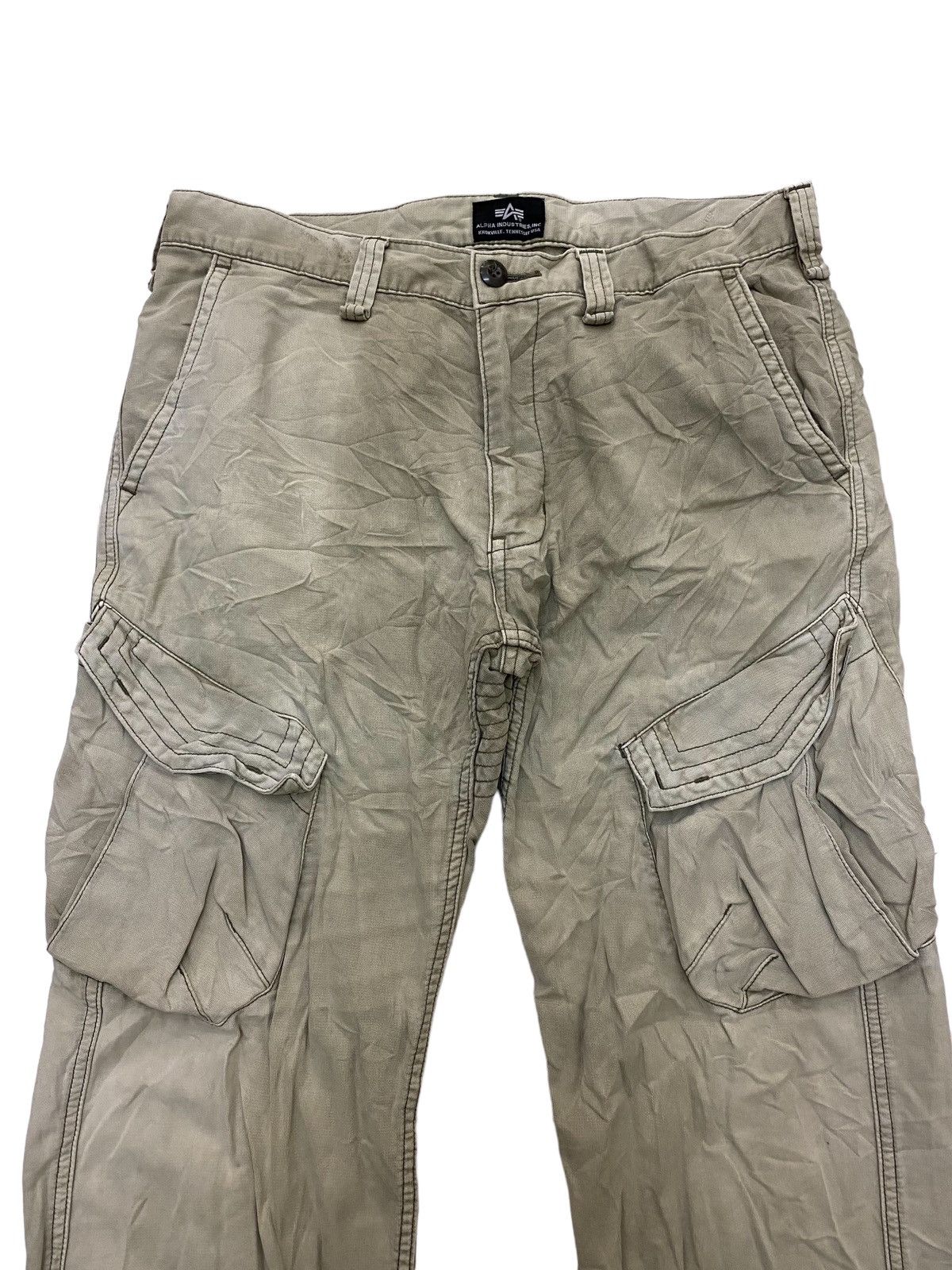 Alpha Industries × Vintage Vintage Alpha Industries Faded Cargo Pants Size US 34 / EU 50 - 3 Thumbnail