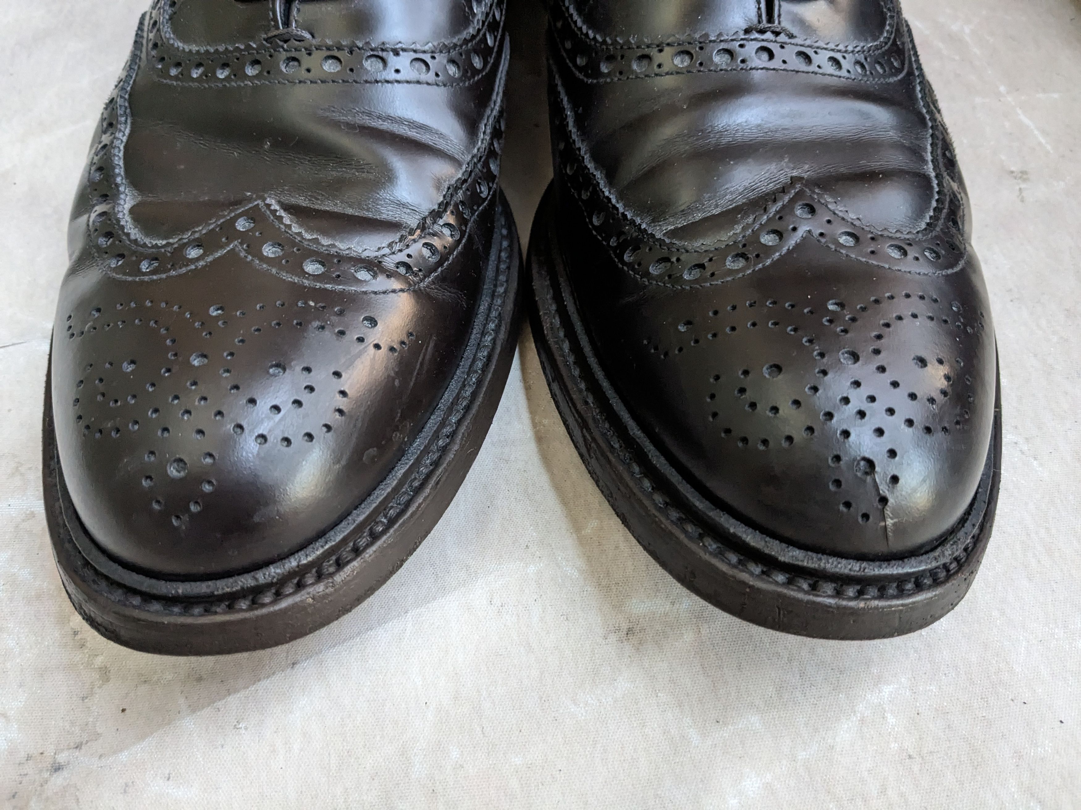 Prada Prada Wingtip Brogues Dark Brown 12.5 Leather Size US 12.5 / EU 45-46 - 4 Thumbnail