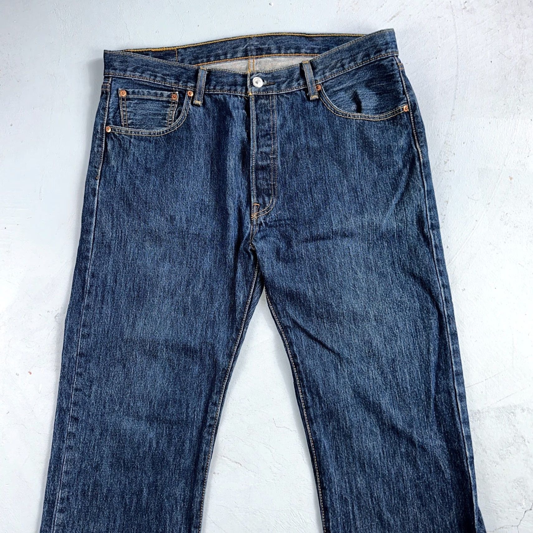 Levi's VINTAGE Levi's Jeans 501 36x32 Medium Blue Levi's 501 Series Straight 90s Mens Jeans Size US 36 / EU 52 - 3 Thumbnail