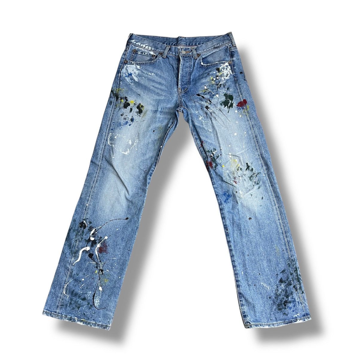 If Six Was Nine Painters Arts Soul Of Freedom Denim Japan Jeans Size US 30 / EU 46 - 2 Thumbnail