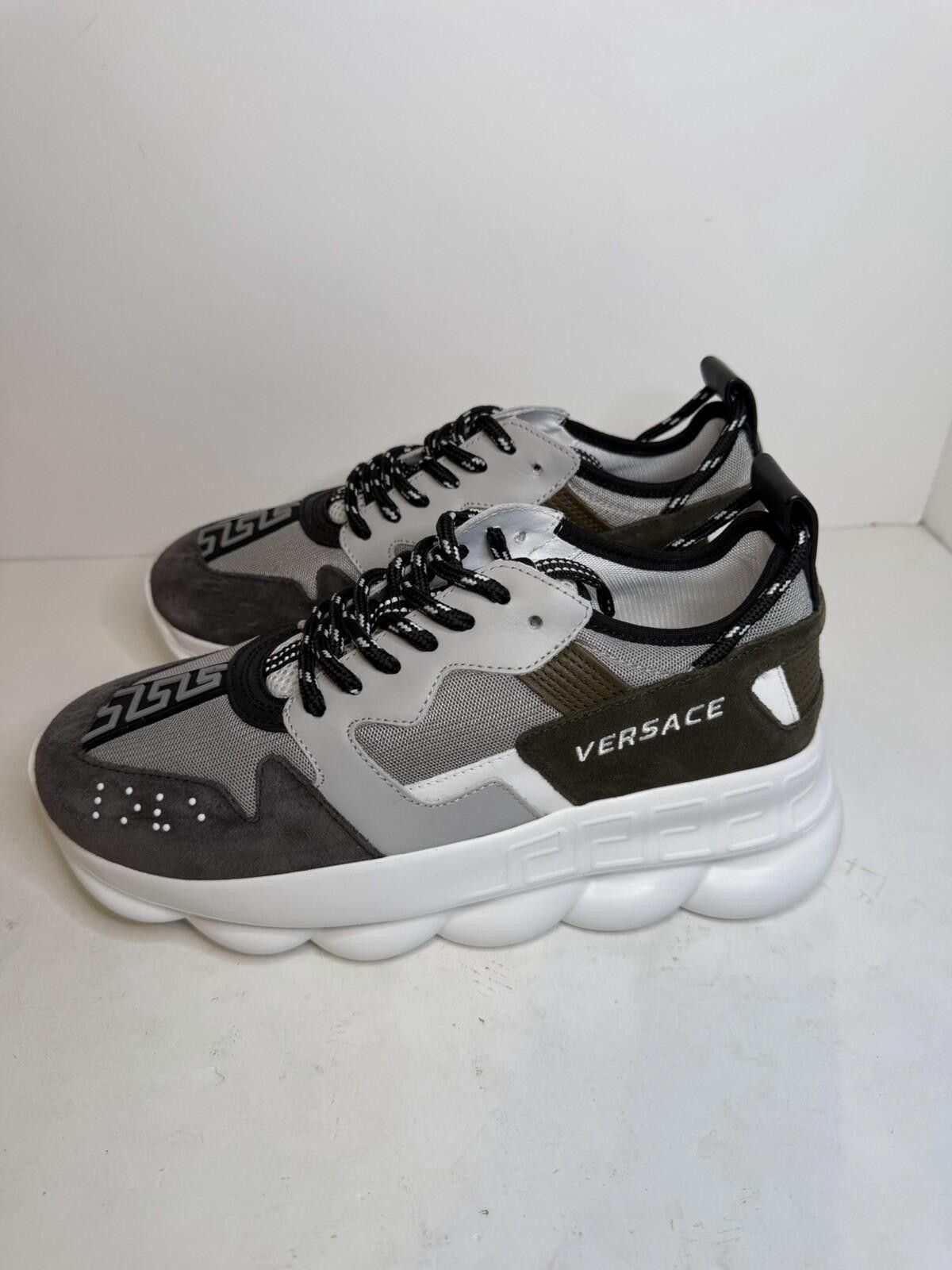 Versace Versace Chain Reaction Sneakers Grey White Shoes EU 41 US 8 Size US 8 / EU 41 - 4 Thumbnail