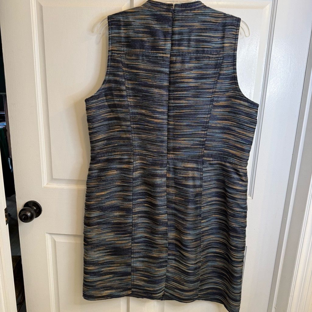 Michael Kors Women's Michael Kors Dress 14 Blue Tan Sleeveless Size XL / US 12-14 / IT 48-50 - 2 Thumbnail
