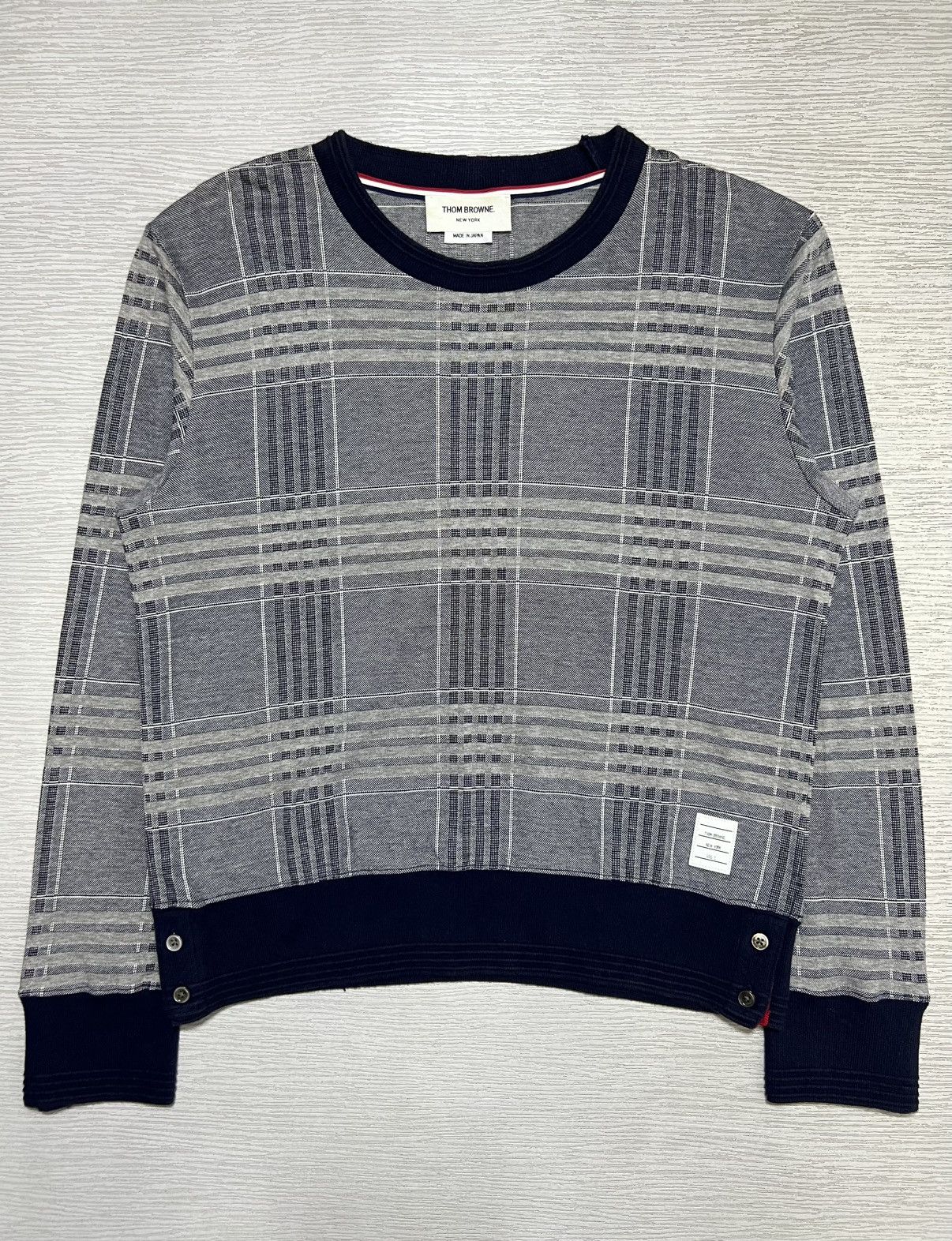 Thom Browne Thom Browne - 4 Bar Tartan Plaid Crewneck Sweatshirt Size US XS / EU 42 / 0 - 2 Thumbnail