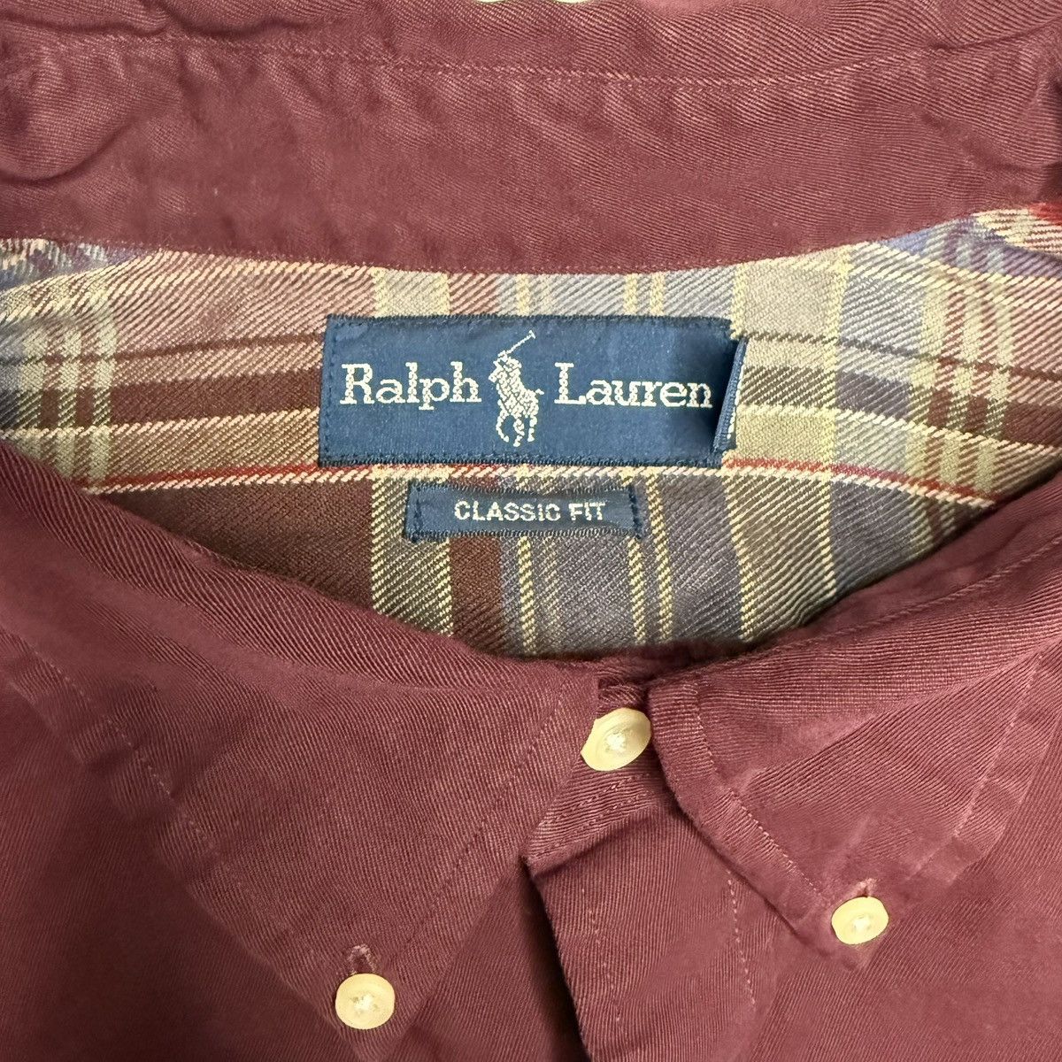 Ralph Lauren Ralph Lauren Classic Fit Shirt - XXL - Burgundy Size US XXL / EU 58 / 5 - 2 Thumbnail