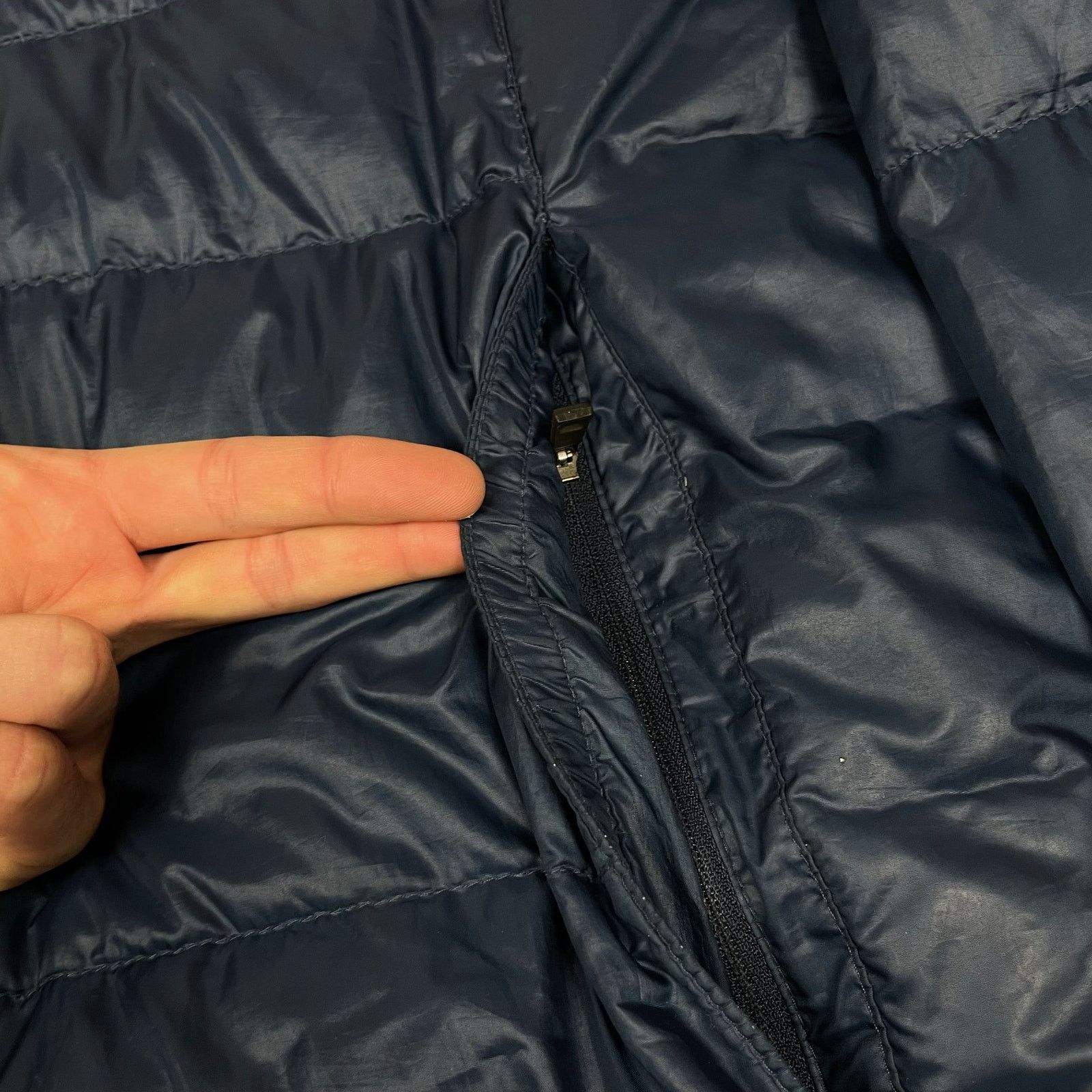 Nike × Vintage Nike Swoosh 550 Mens Navy Polyester Full Zip Puffer Jacket M Size US M / EU 48-50 / 2 - 7 Thumbnail