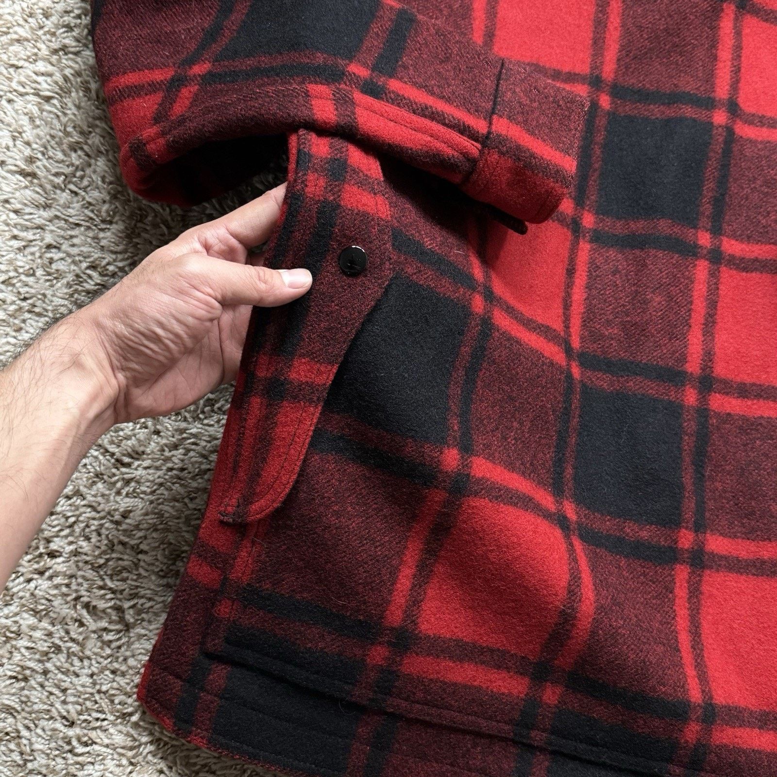 Pendleton × Vintage Vintage Pendleton Buffalo Plaid Wool Mackinaw Red Jacket Size US L / EU 52-54 / 3 - 9 Thumbnail