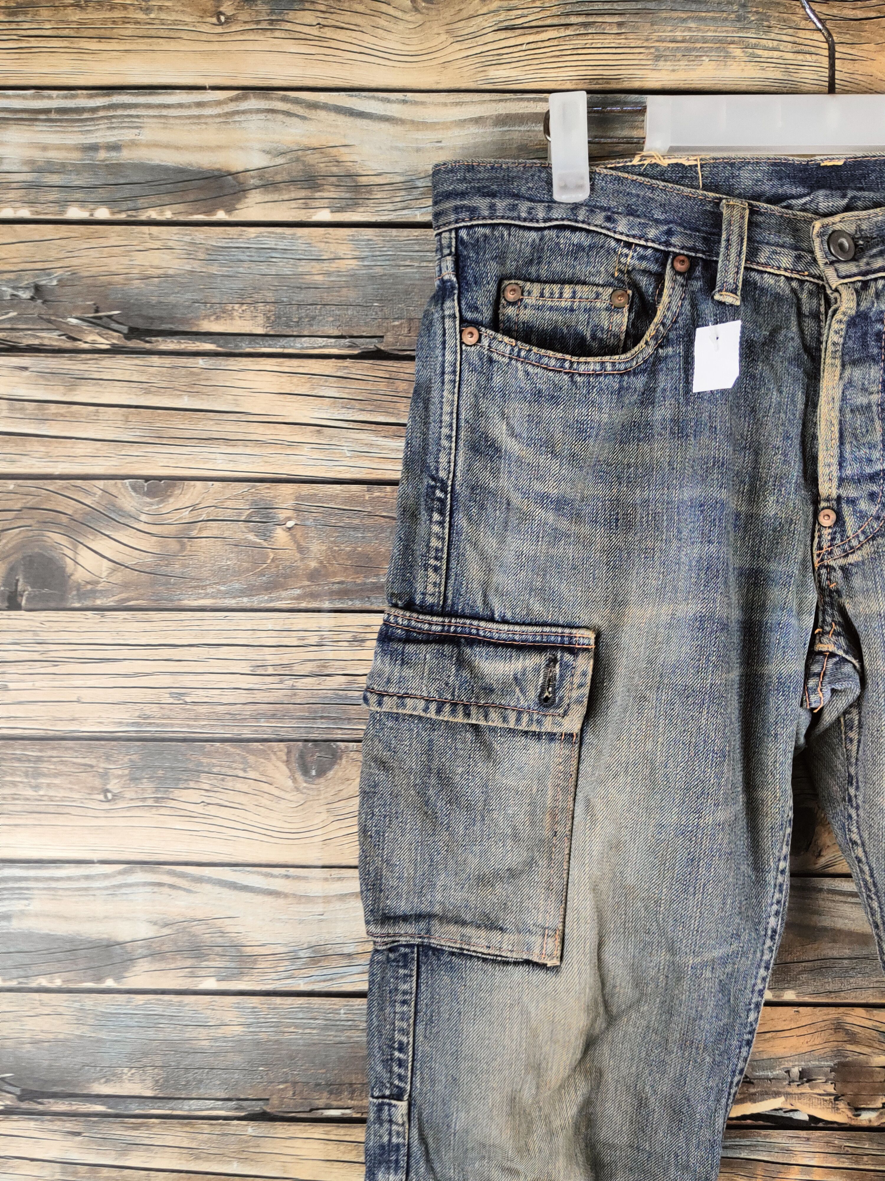 Johnbull DL Johnbull Blue Distressed Ripped Jeans #46-896 Size US 33 - 3 Thumbnail