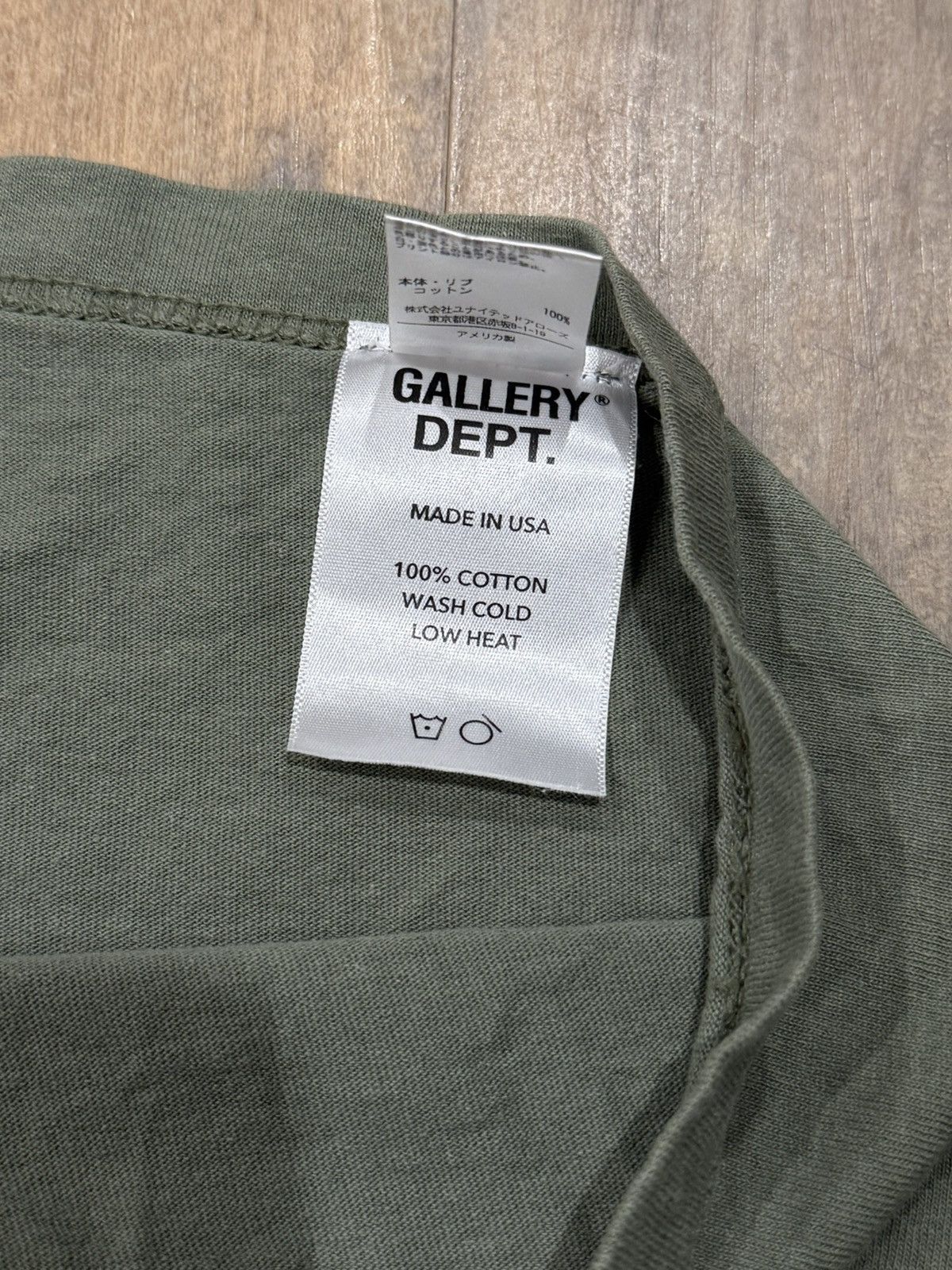 Gallery Dept. Gallery Dept Olive Green French Collector Souvenir L/S Tee Size US M / EU 48-50 / 2 - 9 Thumbnail