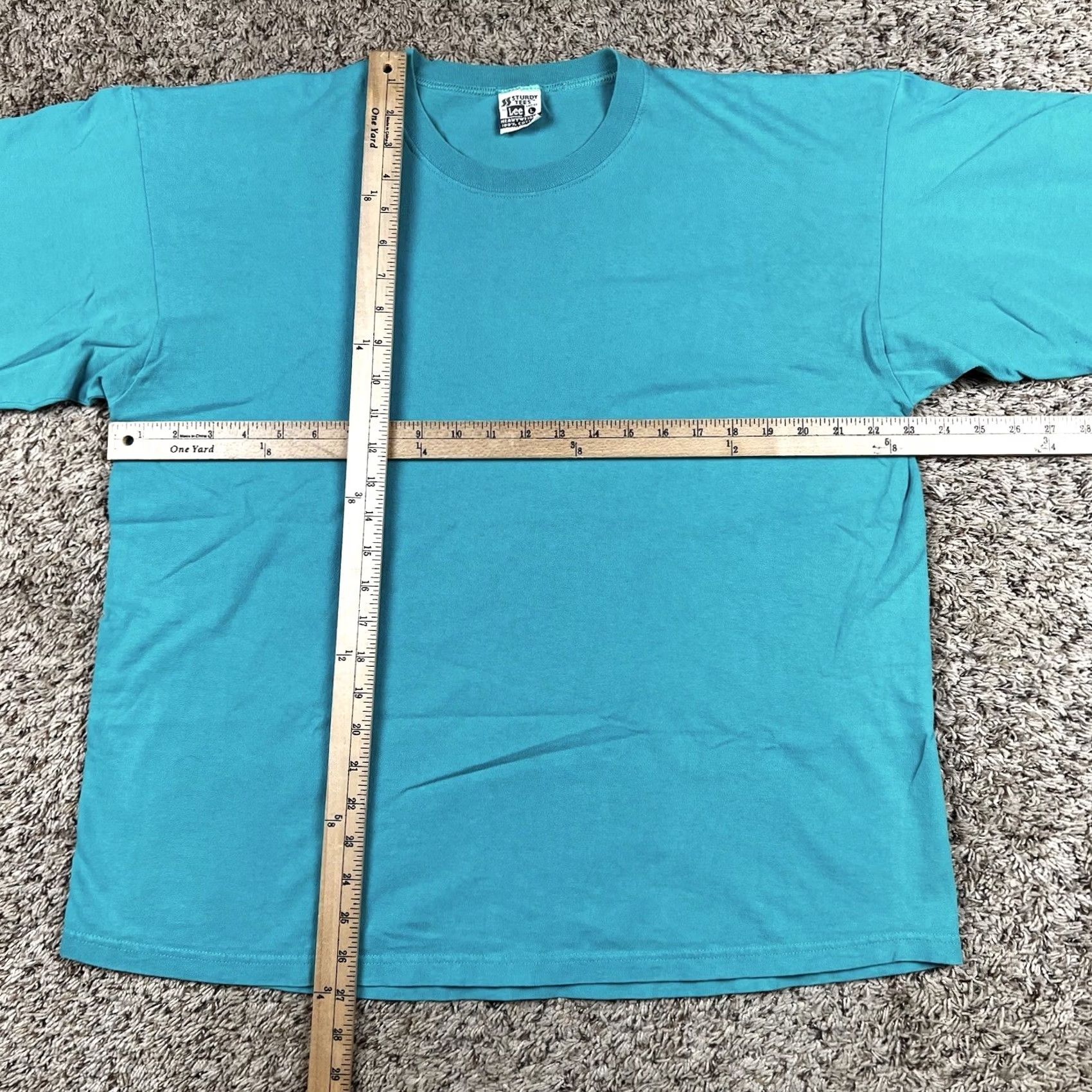 Lee VINTAGE Lee T-Shirt Womens Large Teal 100% Cotton 90s Vintage Shirt Casual Size L / US 10 / IT 46 - 4 Thumbnail
