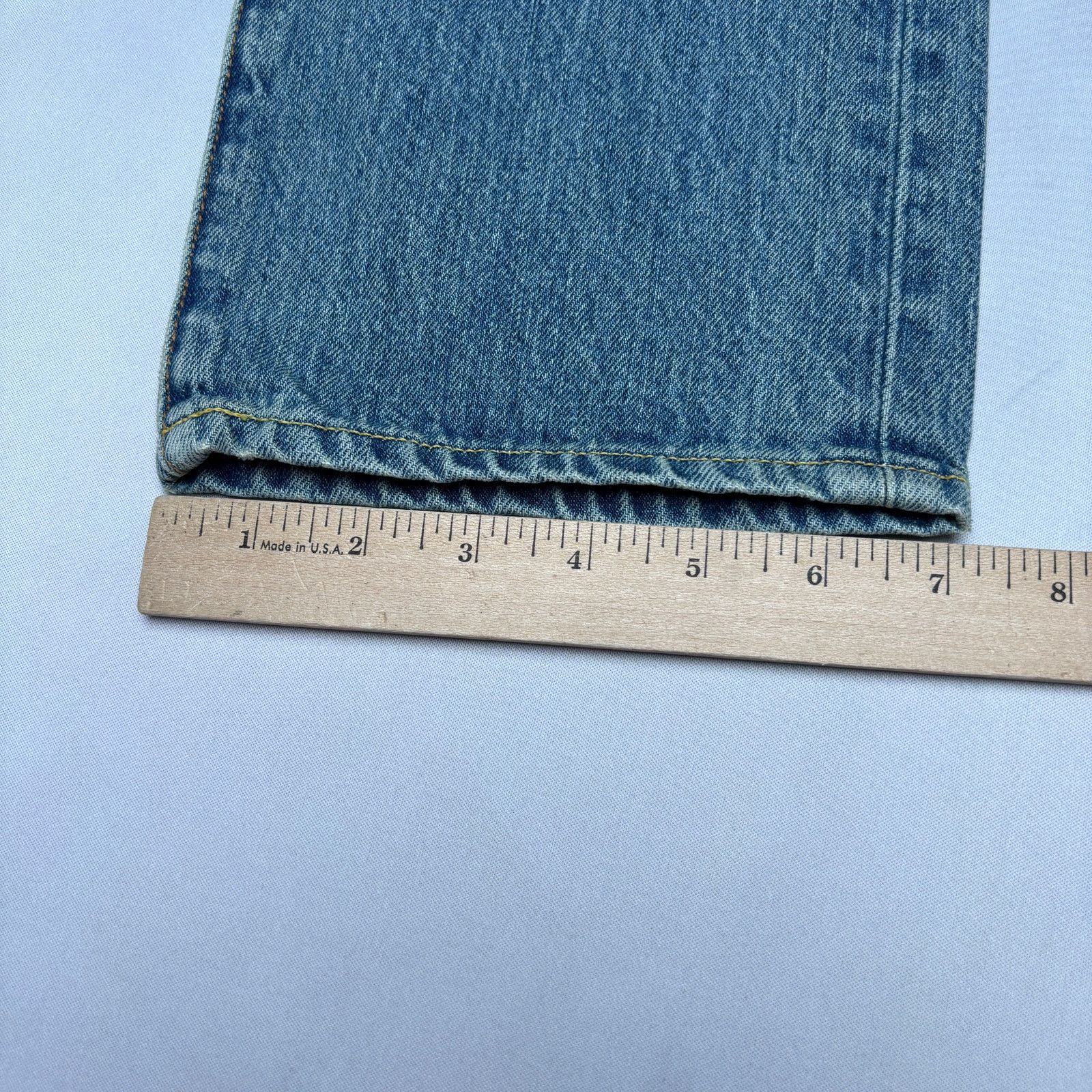 Sid Mashburn $185 Sid Mashburn Light Wash Denim 35x34 Slim Straight Jeans Size US 35 - 10 Thumbnail