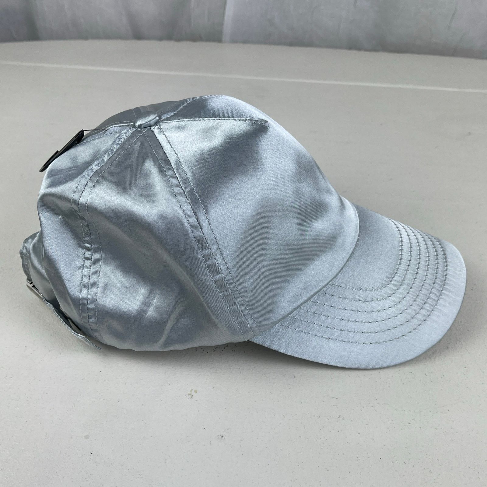 Forever 21 Shiny Silver Satin Baseball Cap Dad Hat Y2K Futuristic Cyber Size ONE SIZE - 11 Thumbnail
