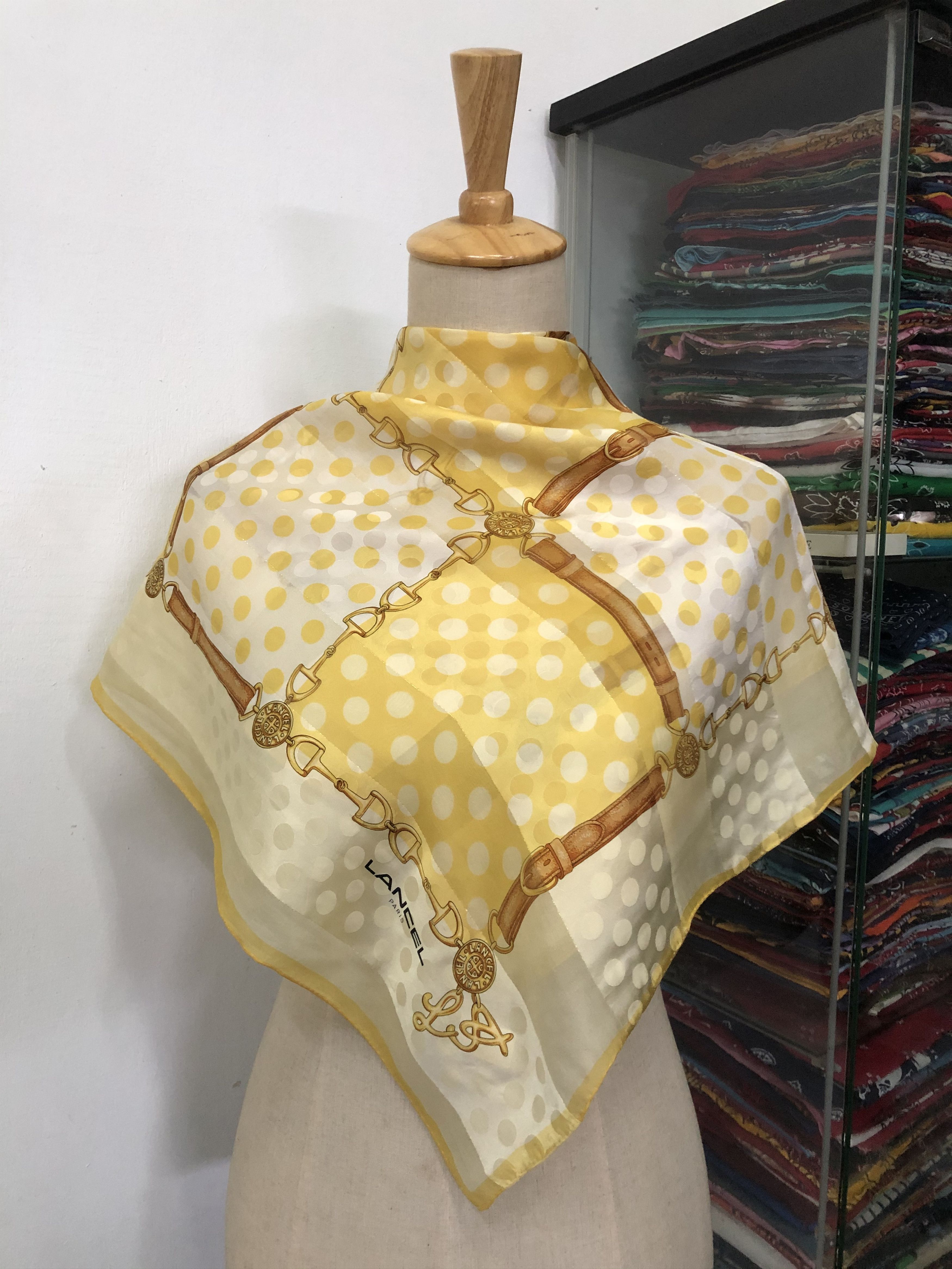 Lancel × Vintage Vintage Lancel Silk Scarf Size ONE SIZE - 1 Thumbnail