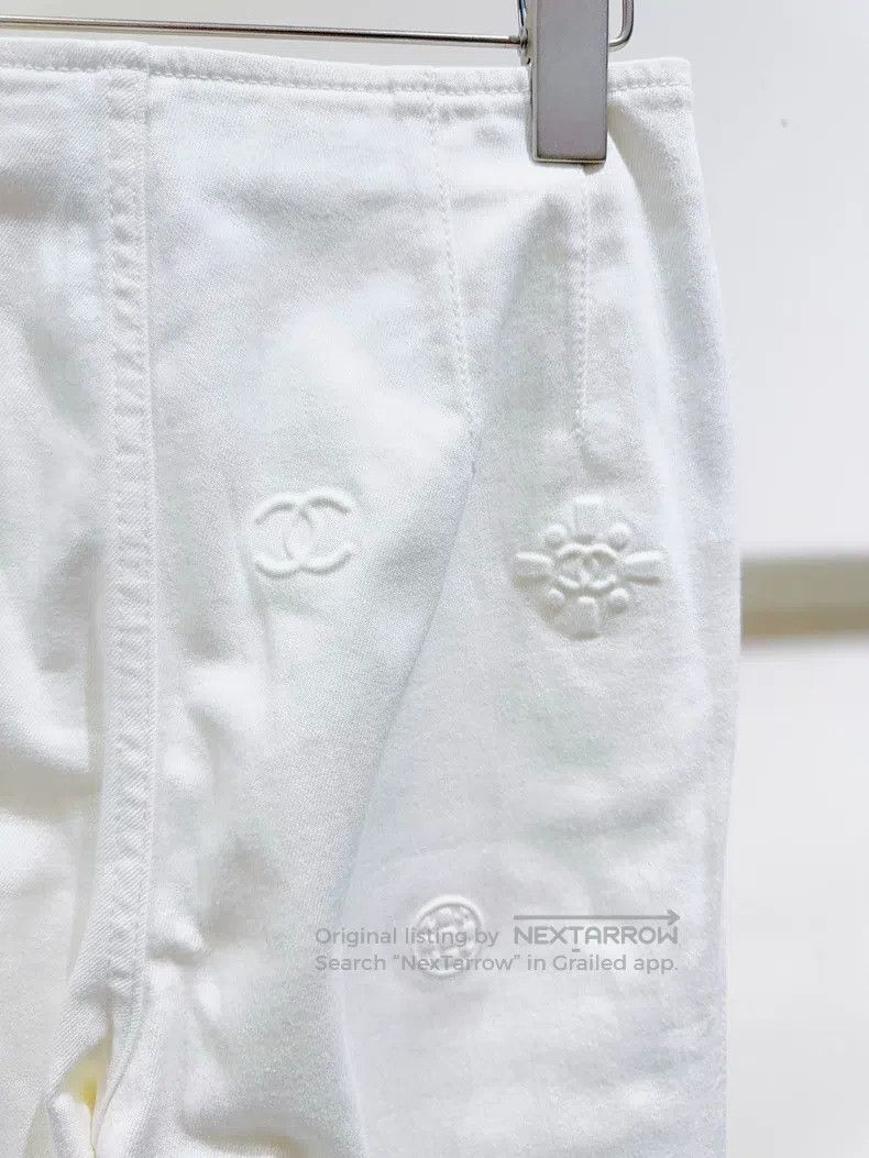 Chanel Chanel 21P white camelia relief jeans Size 42" / US 20 - 5 Thumbnail