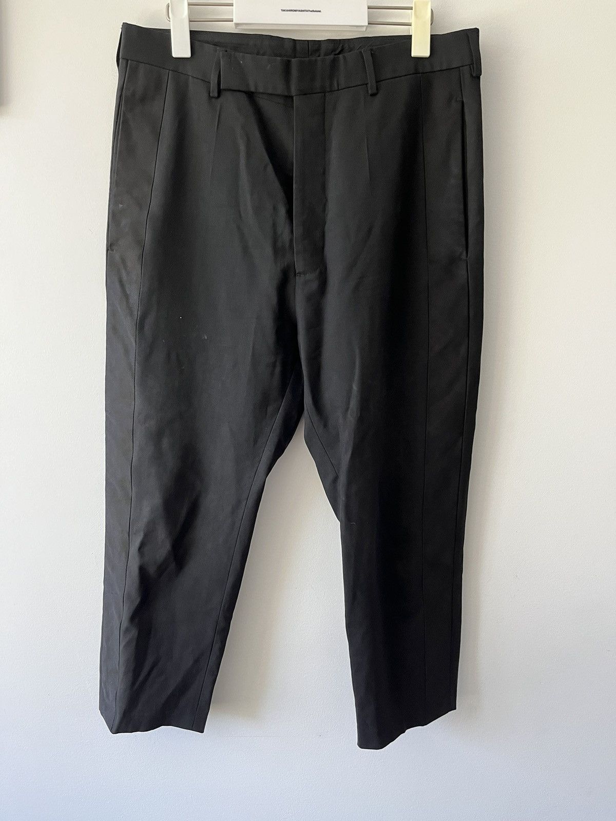 スーツ Rick Owens Astaire cropped RICK OWENS | Astaire Drop Crotch Cropped Wool Blend Pants