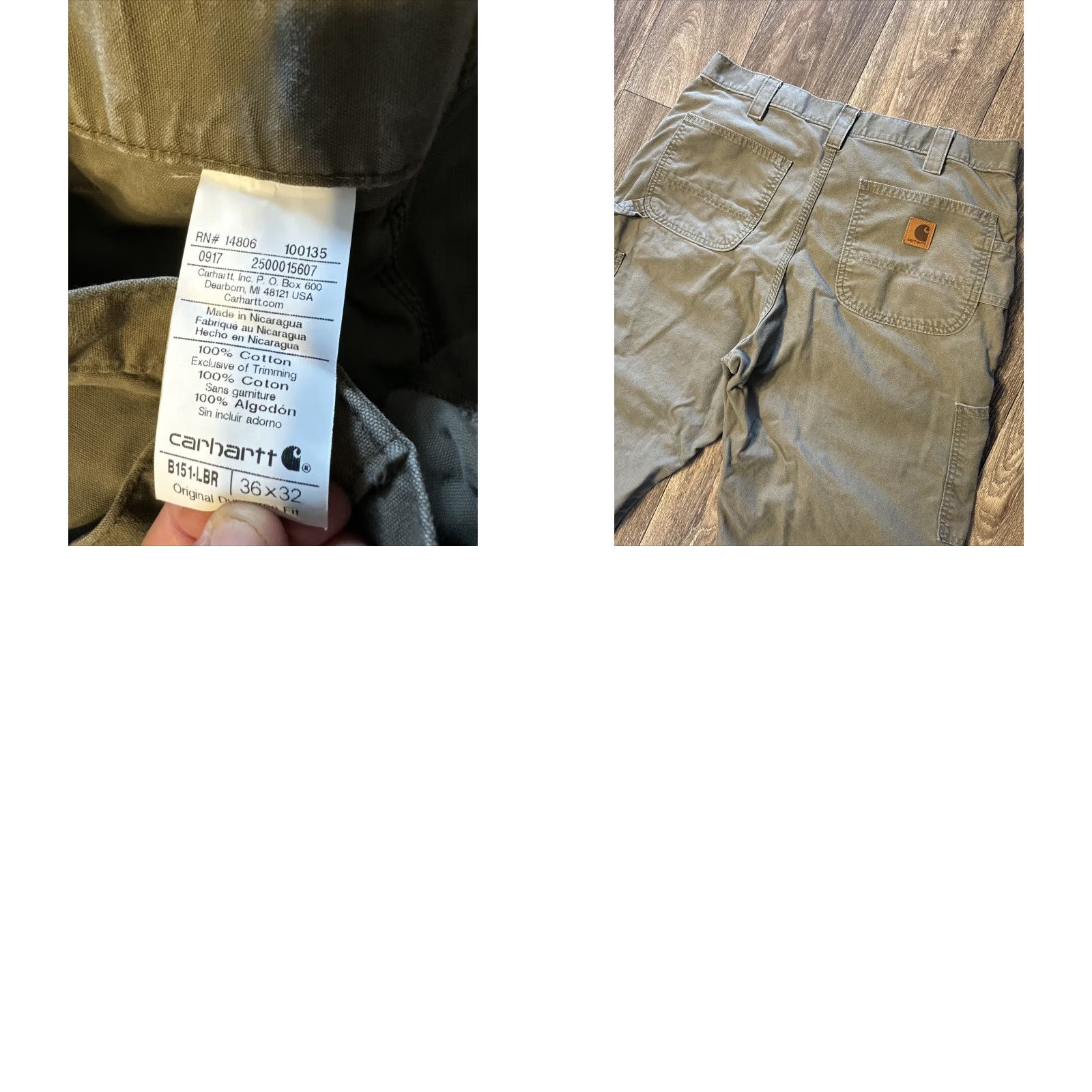 Carhartt VINTAGE Carhartt Workwear Carpenter Pants 36x32 Gray Men 90s Grunge USA Keywords Pockets Size US 36 / EU 52 - 8 Thumbnail