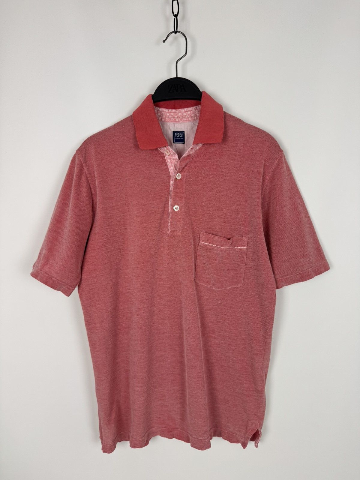 Fedeli Fedeli Cotton Pink Polo T-Shirt Size US M / EU 48-50 / 2 - 1 Thumbnail