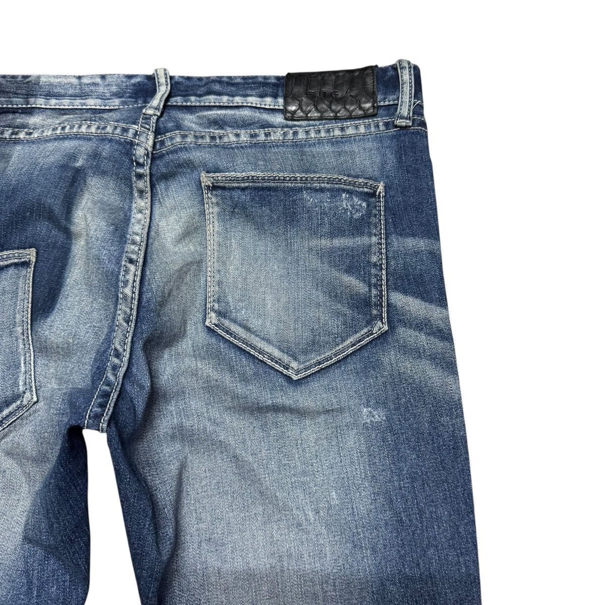 GOSTAR DE FUGA Gostar De Fuga Reconstruct Denim Skinny Jeans Size US 33 - 13 Thumbnail
