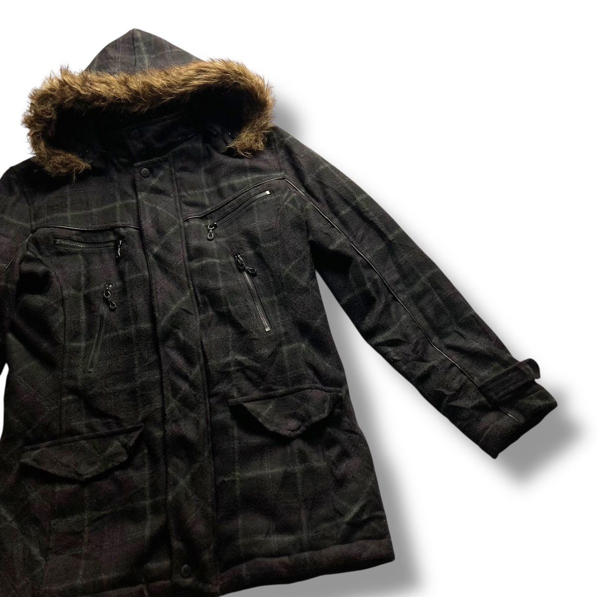 If Six Was Nine 🇯🇵 IN THE ATTIC HOMME CHECKERED FUR HOODIE JACKET Size US XL / EU 56 / 4 - 6 Thumbnail