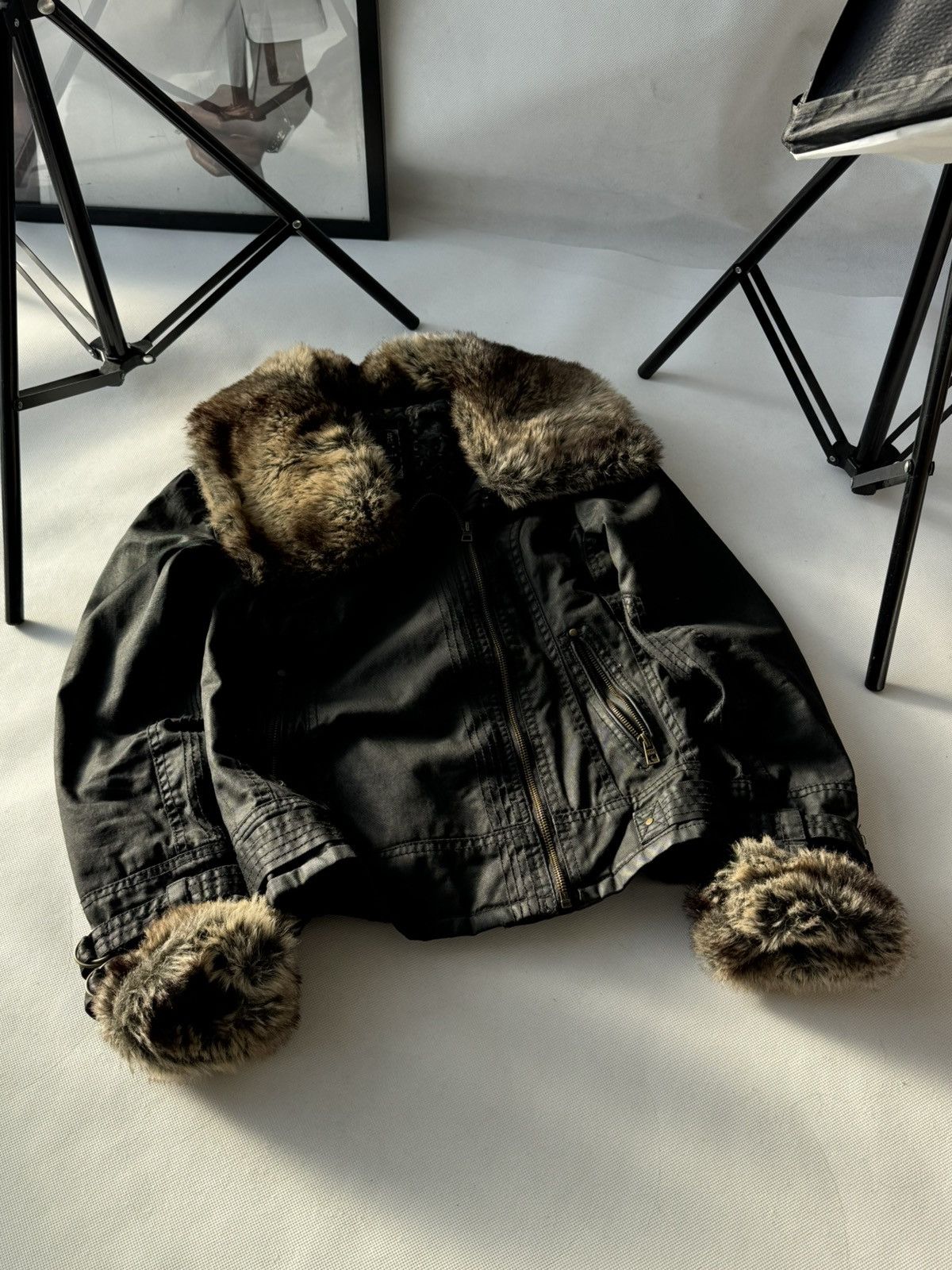 Japanese Brand Vintage Y2K Motorcycle Fur Collar Avantgarde Jacket Size US M / EU 48-50 / 2 - 6 Thumbnail