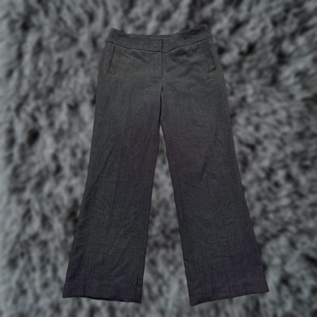 Vintage Rafaella Pants Women Size 8 Office Minimalist Straight Career Workwear Trousers Dress Pants Gray 62% Polyester, 33% Rayon, 5% Spandex Women Size 30" / US 8 / IT 44 - 1 Thumbnail