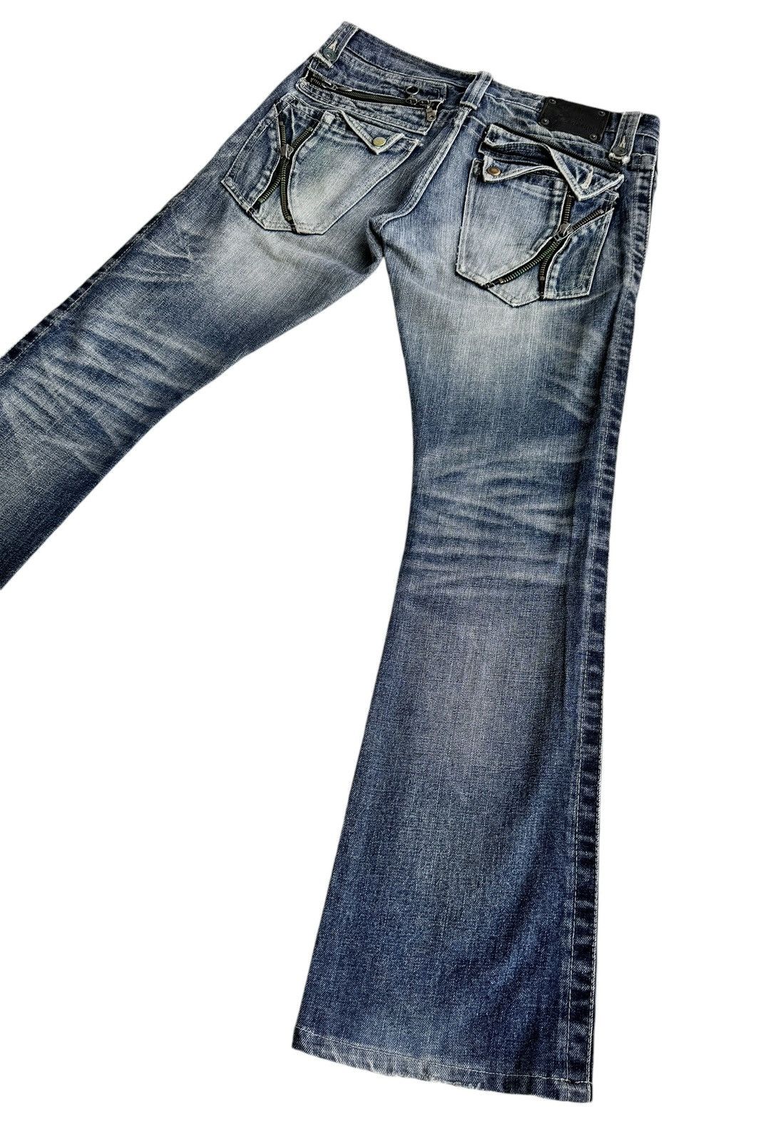 semanticdesign ⚡️⚡️Vintage Semantic Design Distressed Super Flare Jeans Size US 33 - 5 Thumbnail