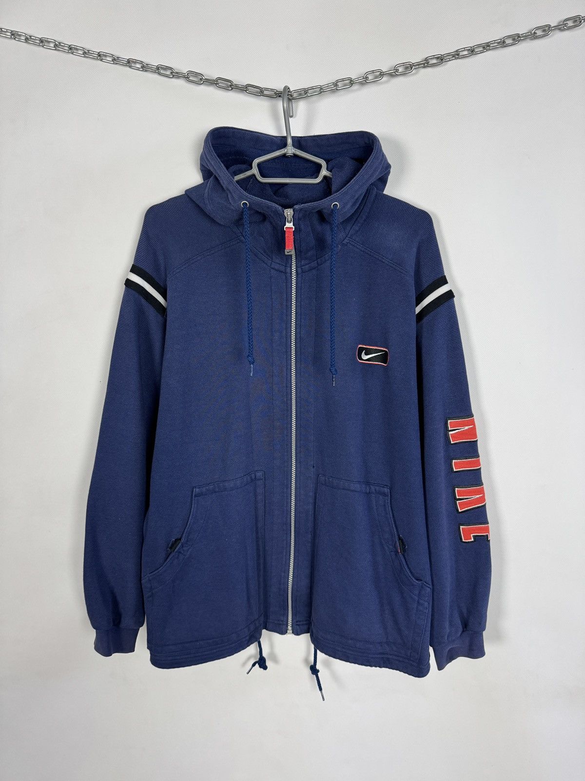 Nike Men’s Nike Full Zip Hoodie Vintage 90s Retro Big Logo Size L Size US L / EU 52-54 / 3 - 1 Thumbnail