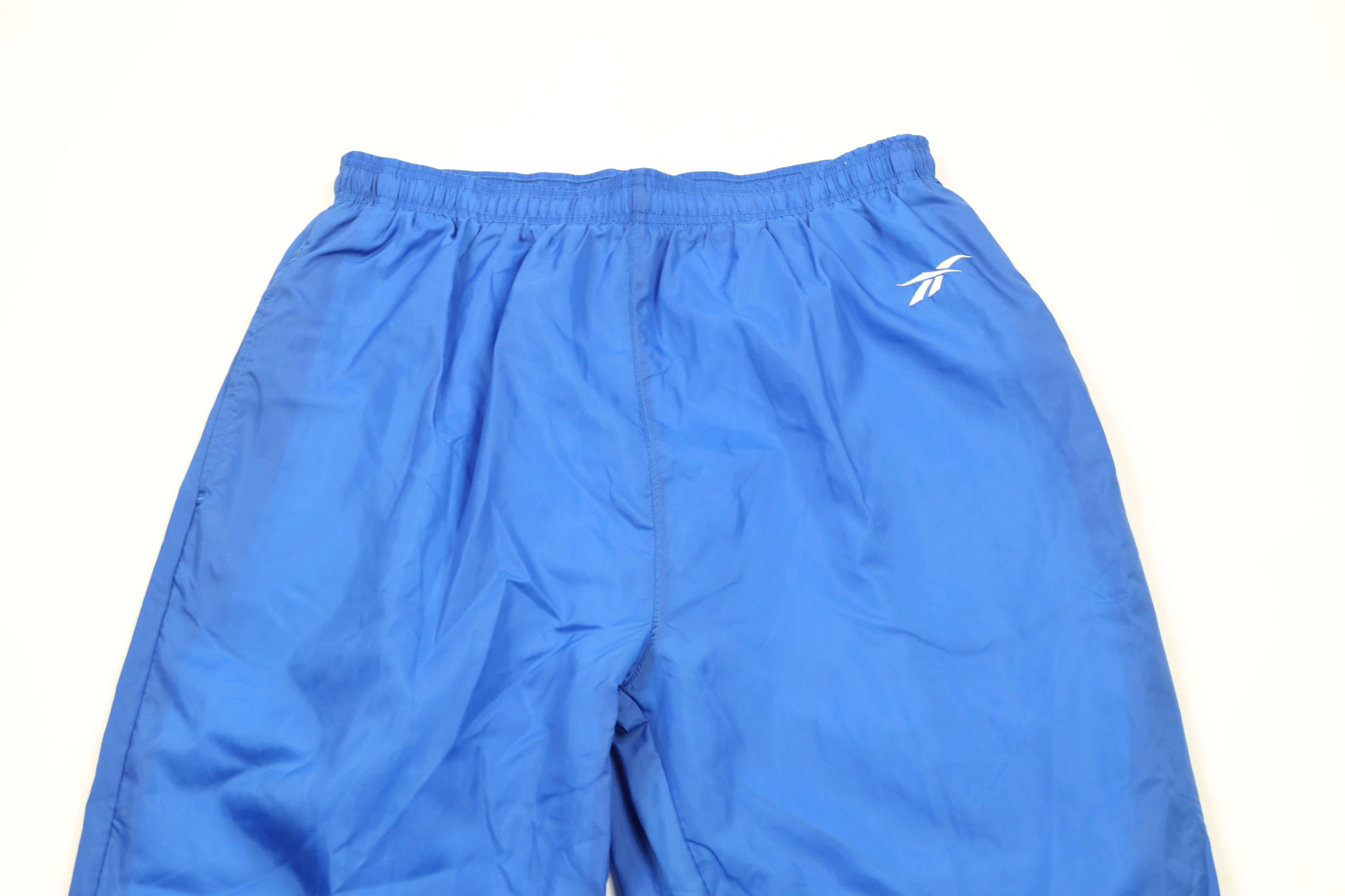 Reebok × Vintage Vintage 90s Reebok Lined Cuffed Nylon Joggers Pants Blue Size US 38 / EU 54 - 2 Thumbnail