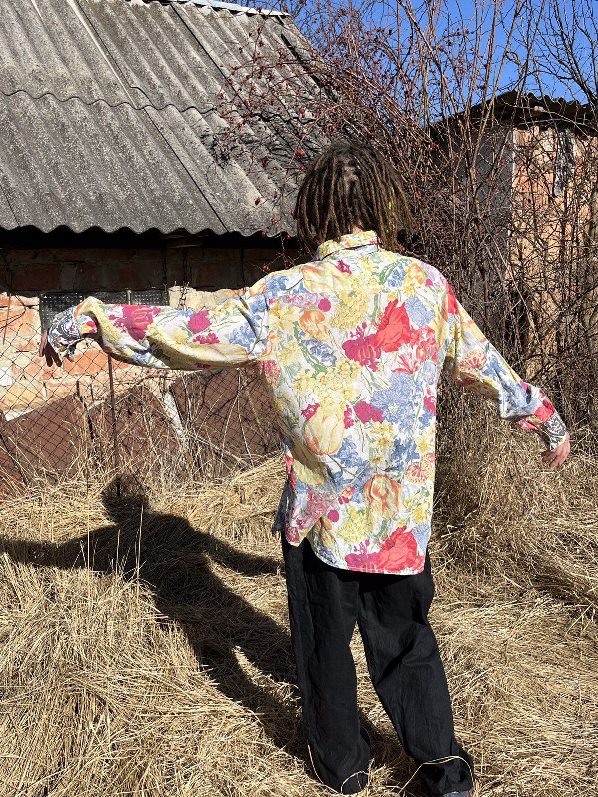 Vintage Ganesh Floral Boho Shirt Paisley Details Italy Size US XL / EU 56 / 4 - 9 Thumbnail