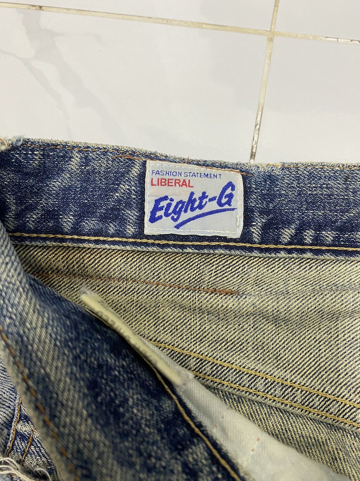 EIGHT-G EIGHT G SELVEDGE DIRT MADE IN JAPAN DISTRESS DENIM JEANS Size US 32 / EU 48 - 9 Thumbnail