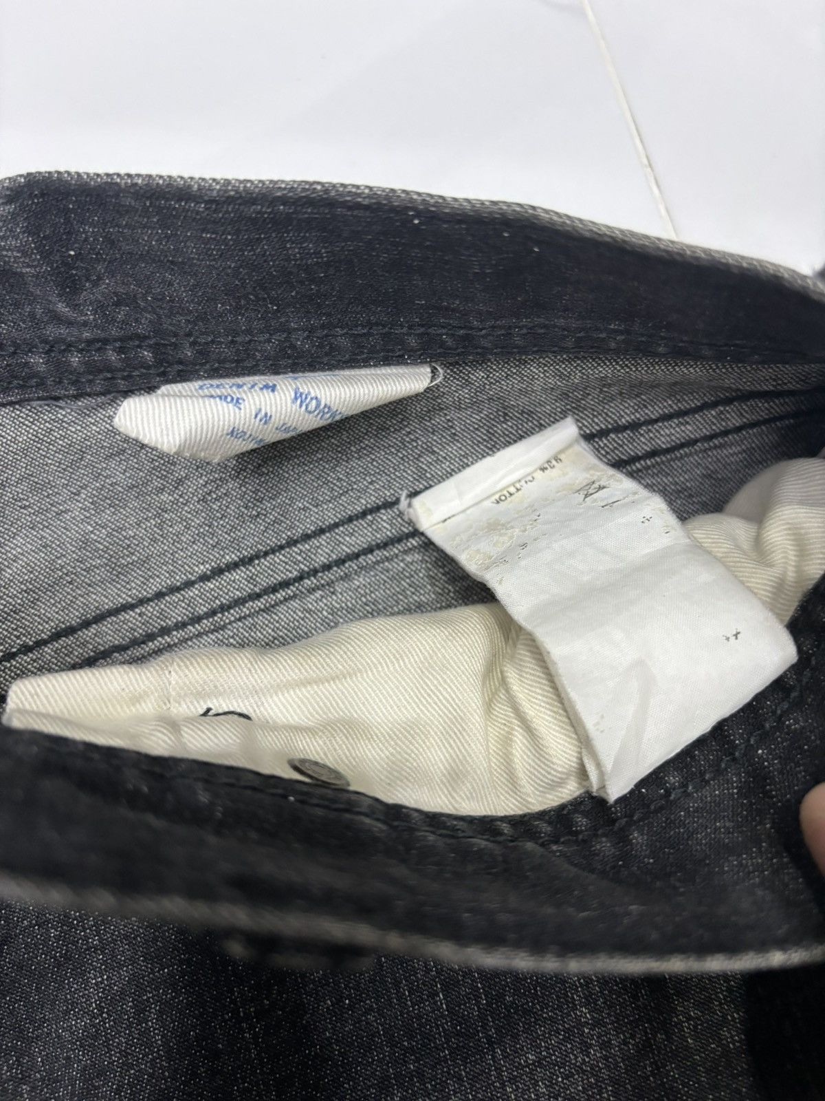 KOJIMA GENES × Yohji Yamamoto MADE IN JAPAN DENIM WORKS KOJIMA BLACK COAT JEANS Size US 33 - 10 Thumbnail