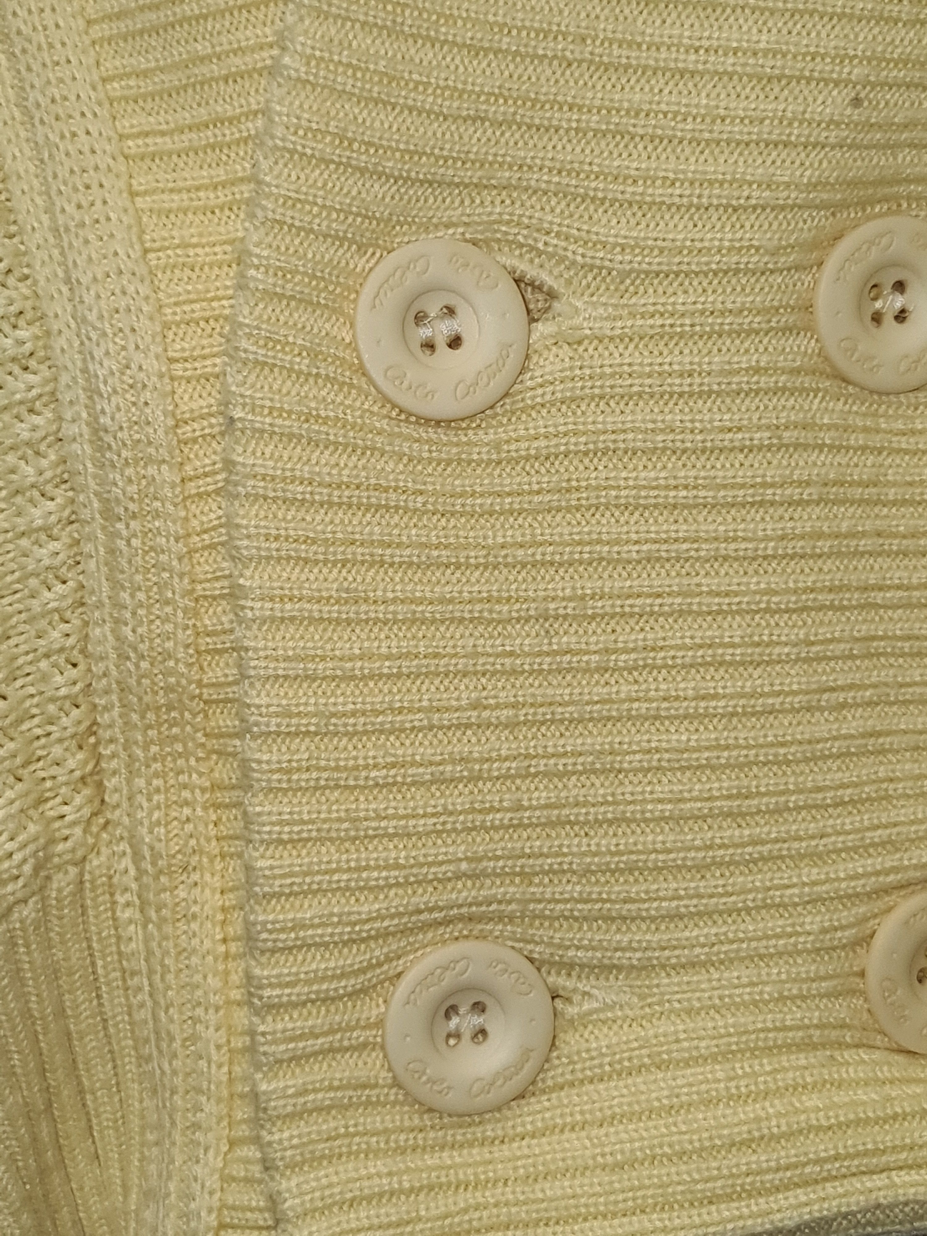 Carlo Colucci 90S Vintage Carlo Colucci Knitted yellow cardigan Size US M / EU 48-50 / 2 - 8 Thumbnail