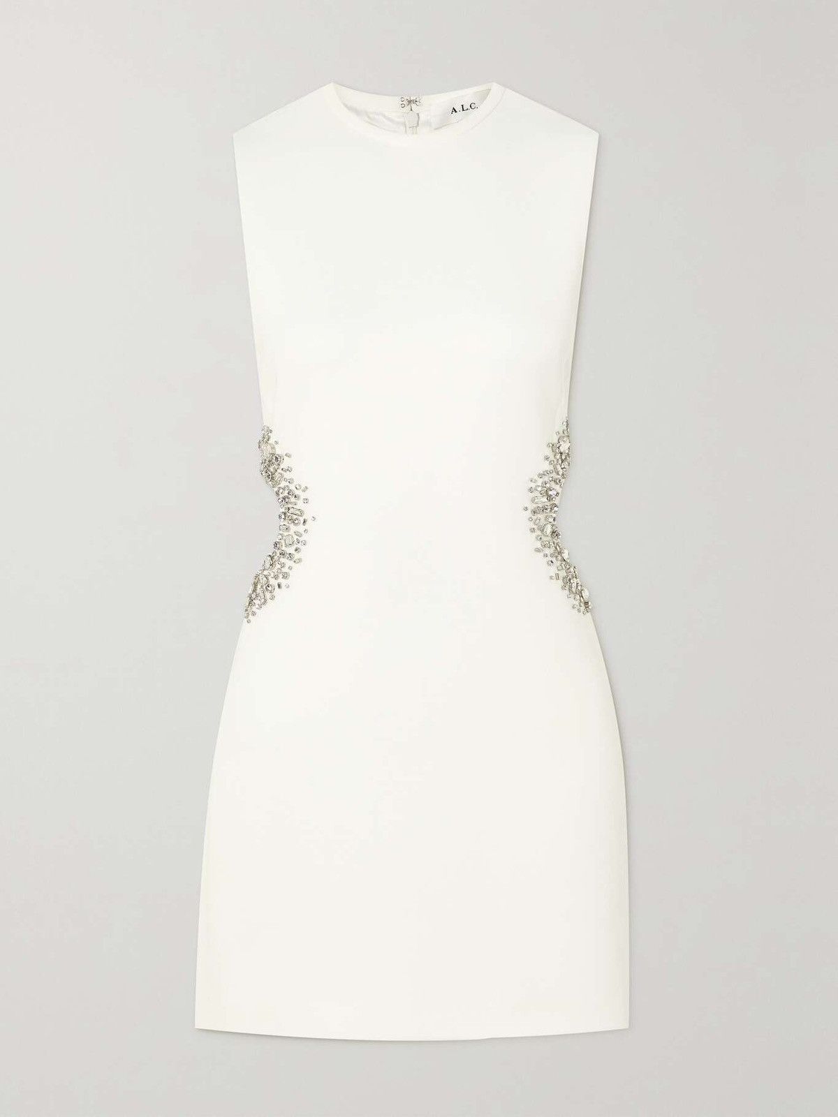 $895 A.L.C. Skye crystal cutout cady mini dress size 0