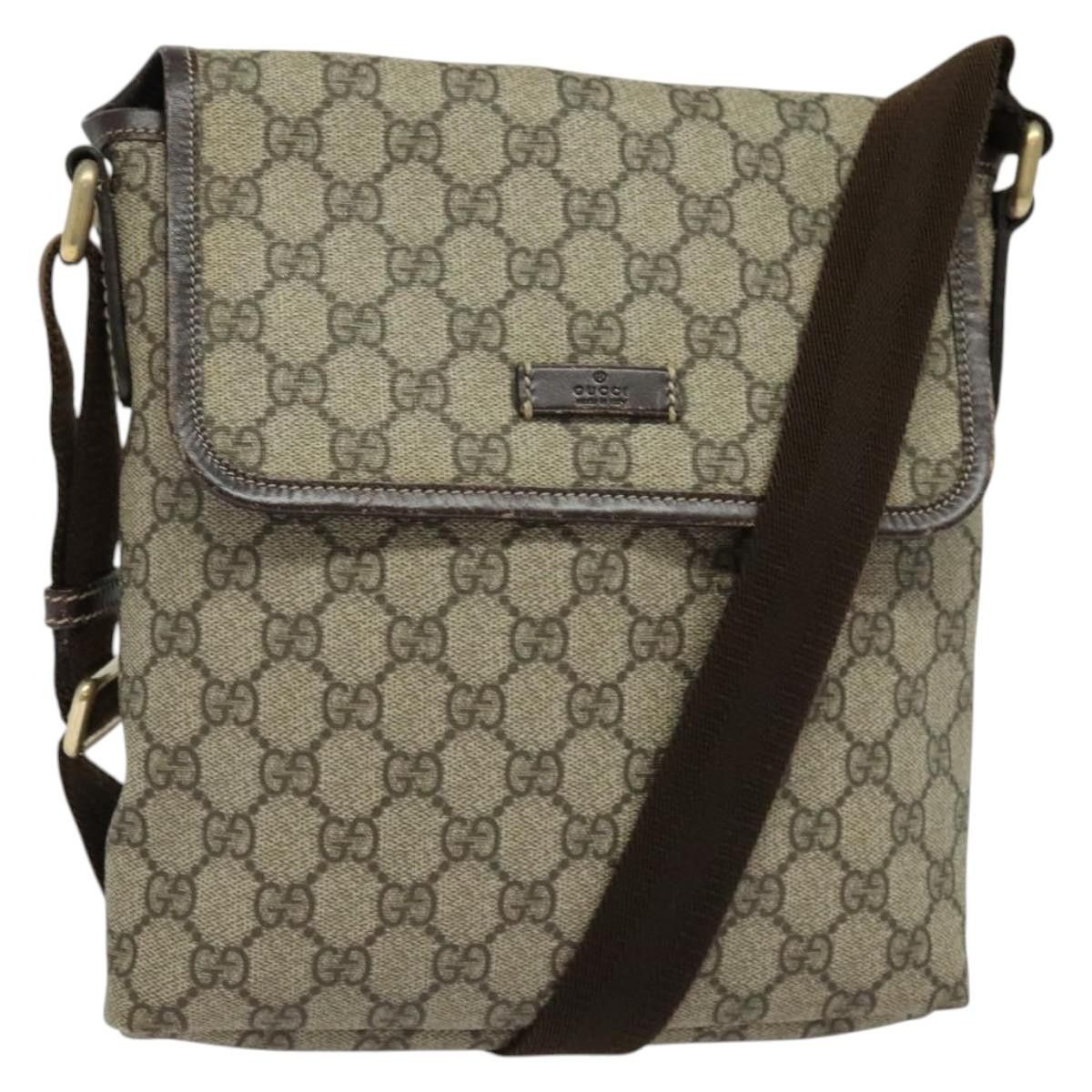 Gucci GUCCI GG Supreme Shoulder Bag Pvc Beige Silver Size ONE SIZE - 1 Thumbnail