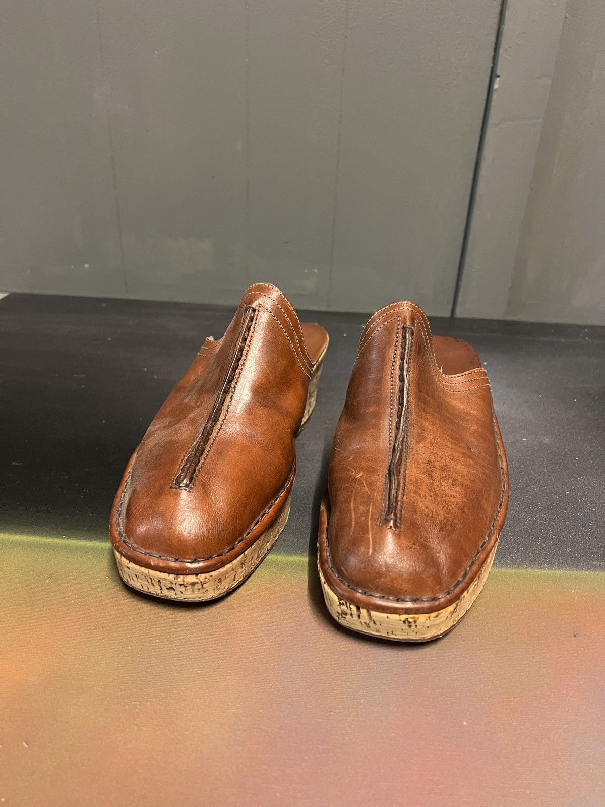 Other Cuban 70’s Leather platform clogs Size US 9.5 / EU 42-43 - 1 Thumbnail