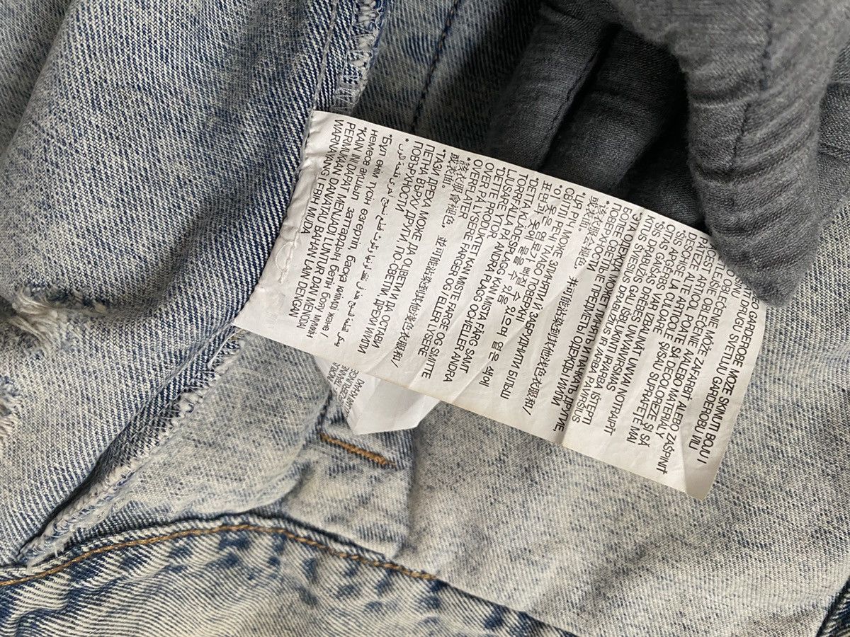 Bershka Vintage Distressed Trash Berska Denim Jacket like Amiri Size US M / EU 48-50 / 2 - 17 Thumbnail