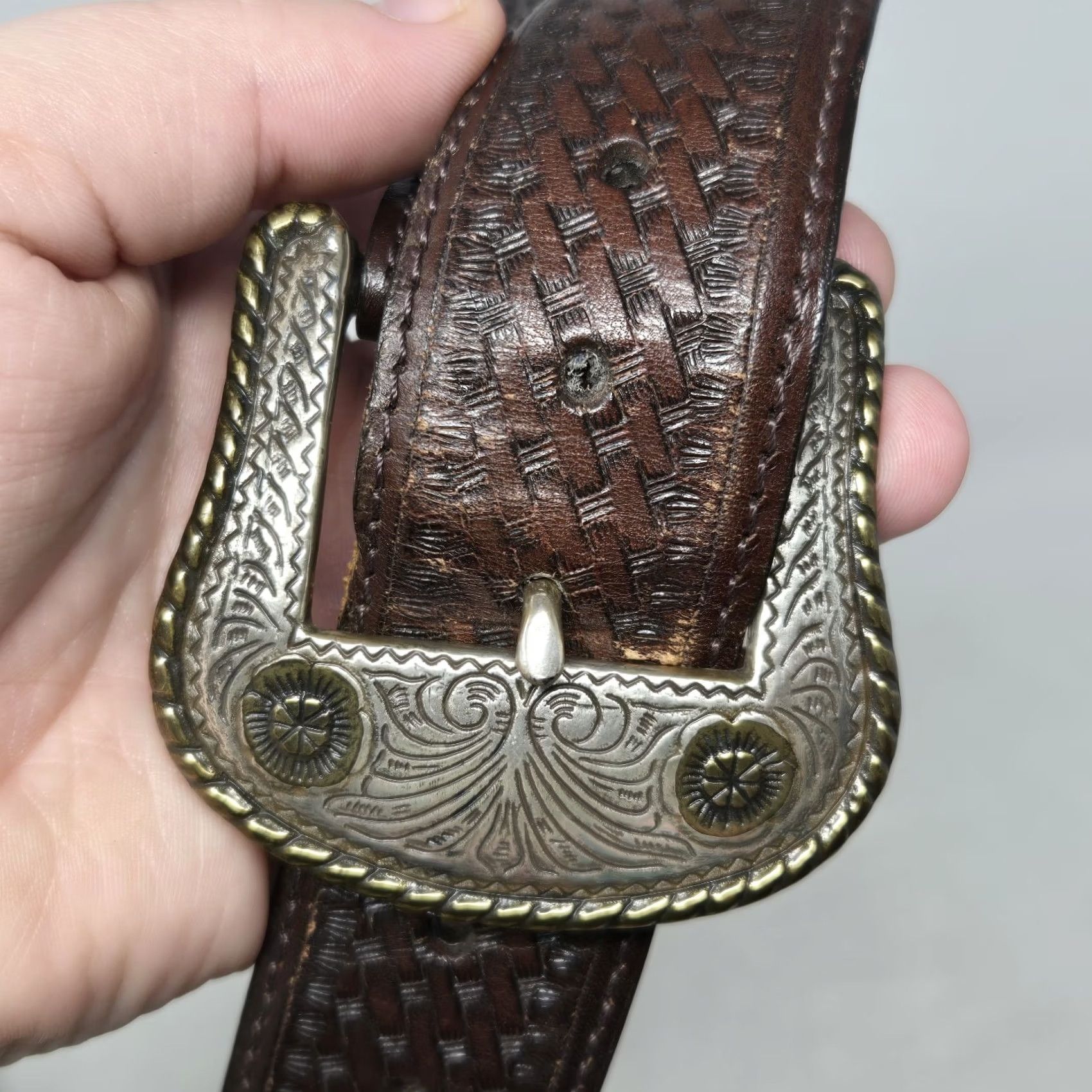 Vintage VINTAGE Jack Daniels Belt Leather Men's 38 Black Western Style Rare Belt Mens Black Leather Western 38 Jack Daniels Vintage Size 38 - 7 Thumbnail