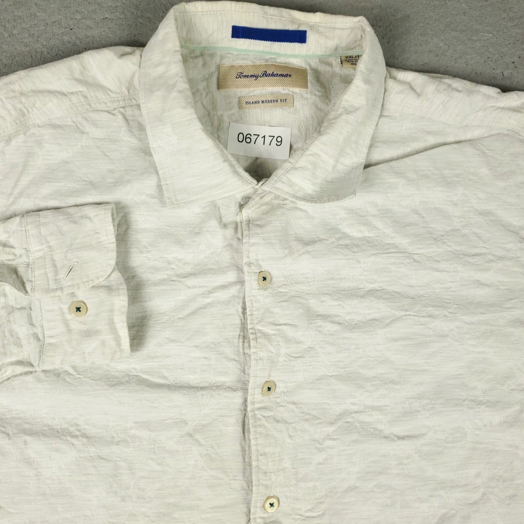 Tommy Bahama Tommy Bahama Shirt Mens 2XL Beige Cotton Silk Blend Button-Up Long Sleeve Vintage: No Size US XXL / EU 58 / 5 - 2 Thumbnail