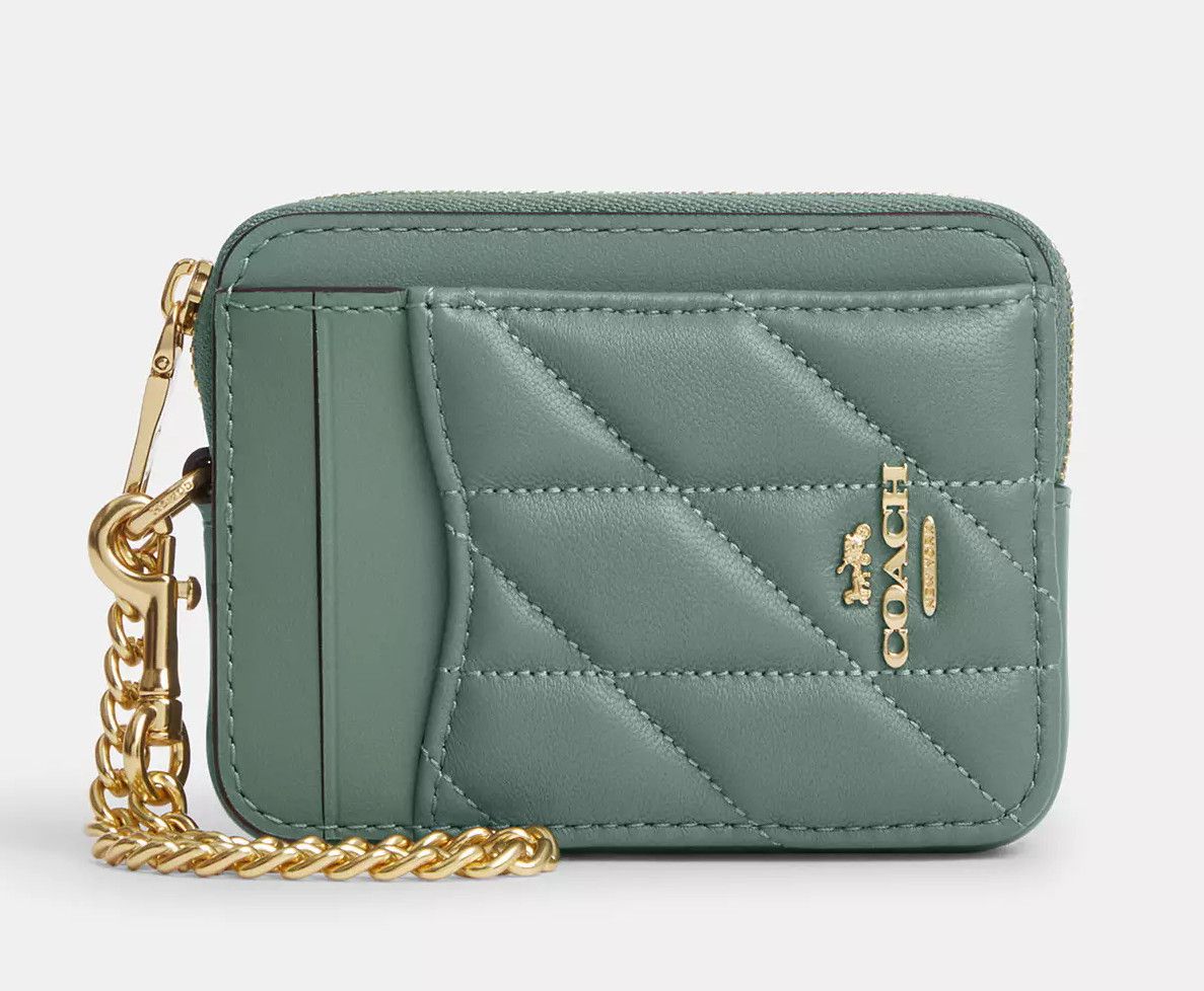 Coach NWT Coach Zip Card Case With Quilting CZ467 Size ONE SIZE - 5 Thumbnail