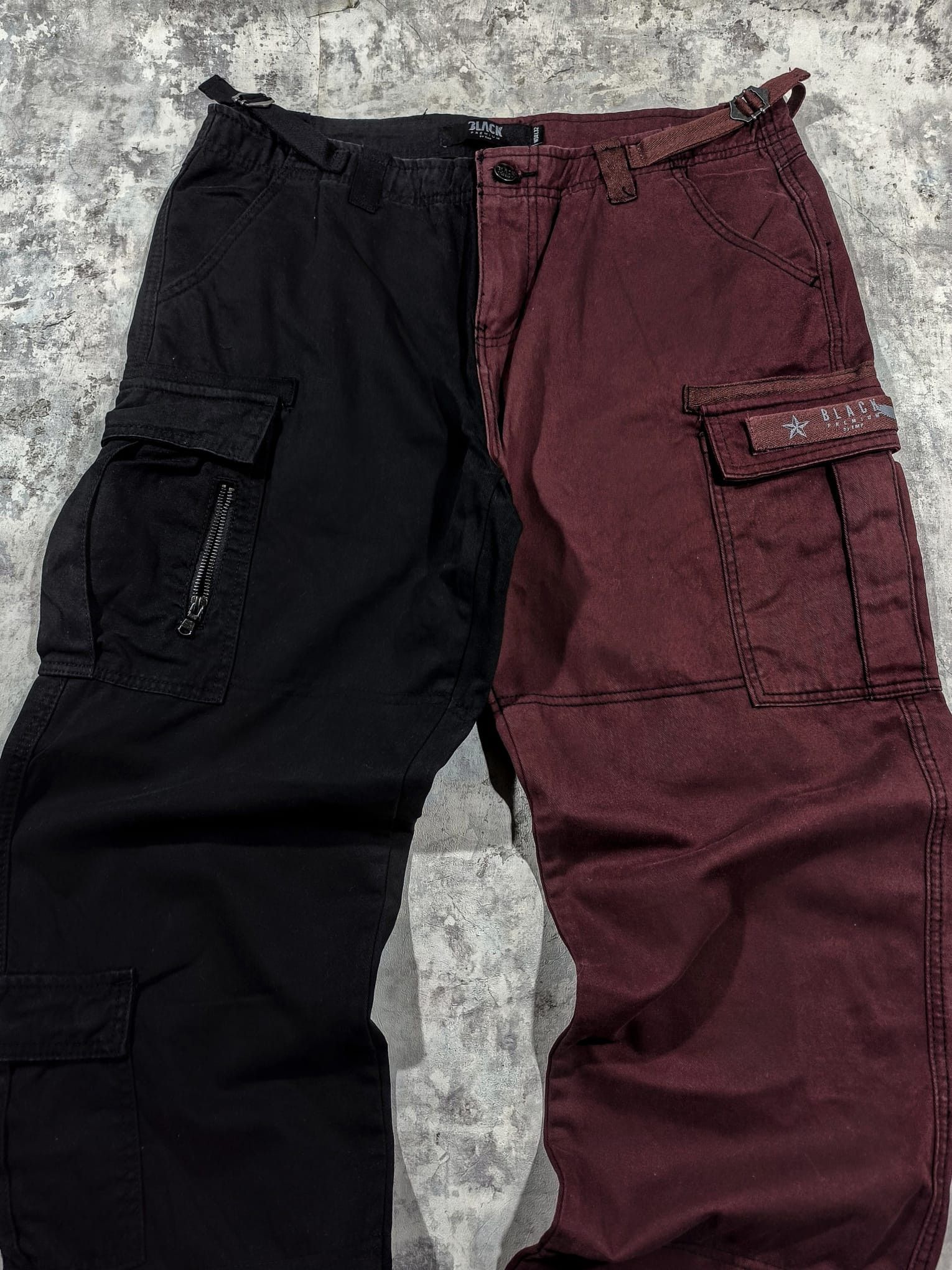 Japanese Brand Army Vintage Dual-Coloured Cargo Pants Japan Number9 Opium Size US 33 - 4 Thumbnail