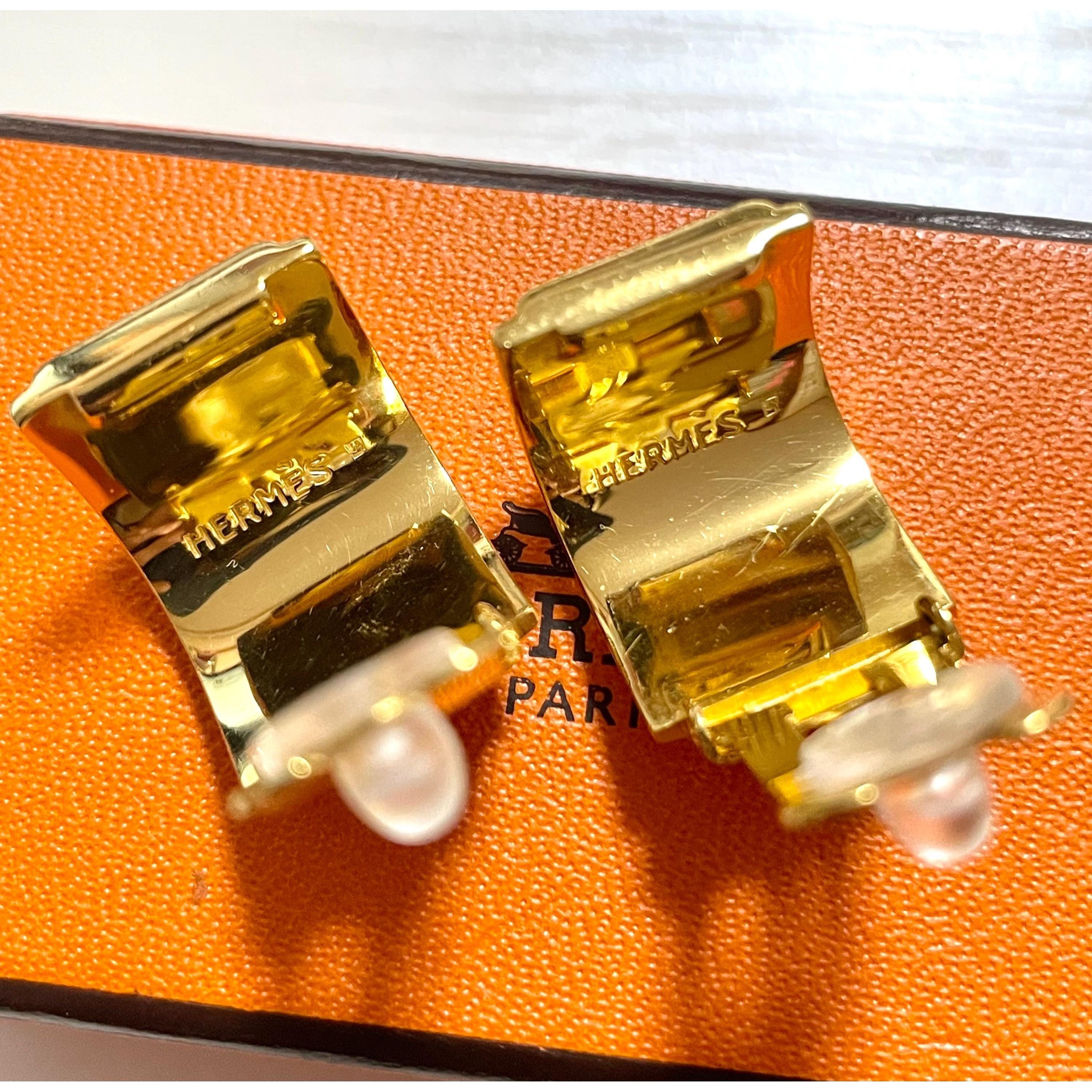 Other Vintage Hermes cloisonne enamel golden earrings, fox Size ONE SIZE - 7 Thumbnail