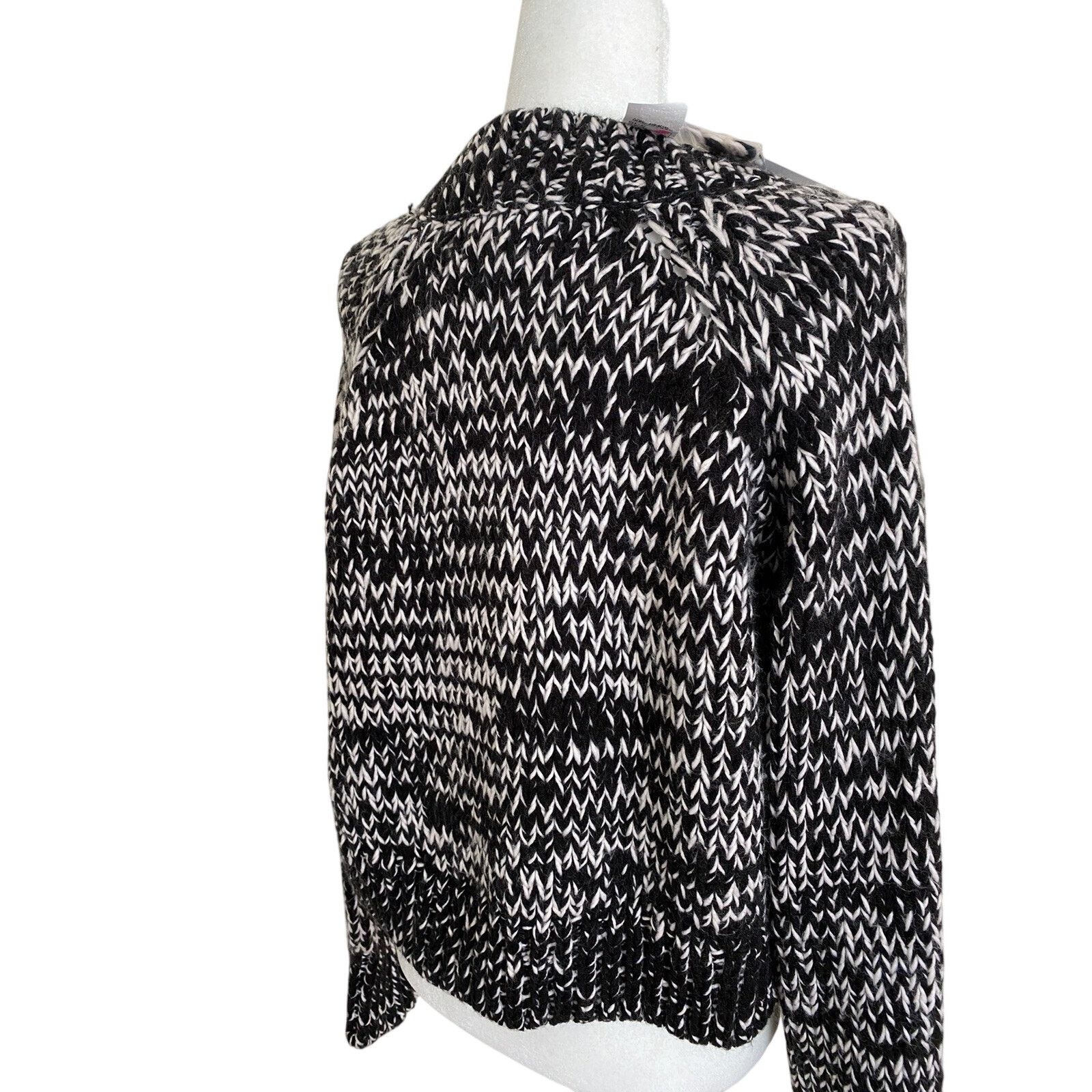 Topshop TopShop Black White Chunky Knit Sweater knitt Size M A003074 Size M / US 6-8 / IT 42-44 - 6 Thumbnail