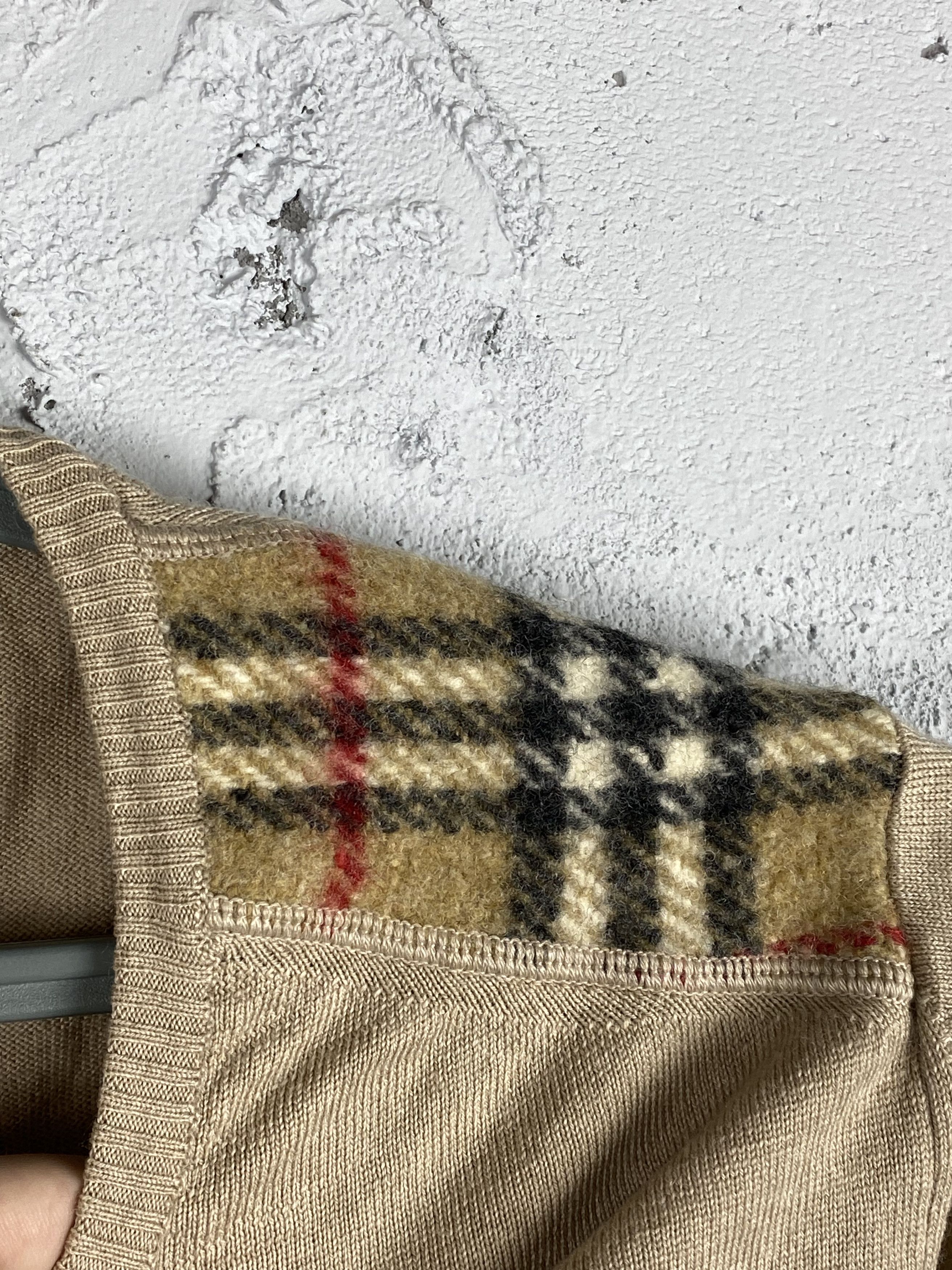 Burberry Burberry Wool Sweater V Neck Made in Italy Nova Check Size US L / EU 52-54 / 3 - 5 Thumbnail
