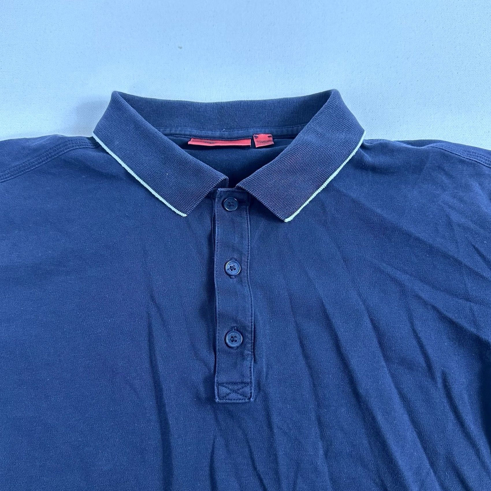 Hugo Boss HUGO BOSS Polo Shirt S/S Regular Fit Blue Mens Size Large Pima Cotton Size US L / EU 52-54 / 3 - 4 Thumbnail